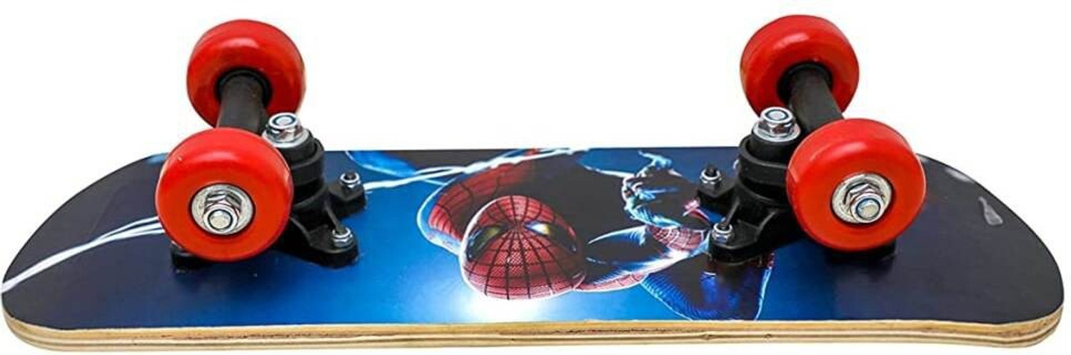 Image of S.V.Enterprises 24'' Blue Spidermen Handheld Skateboard 24 inch Light Flashing 4 Wheels Skate Boards Motorized Skateboard
