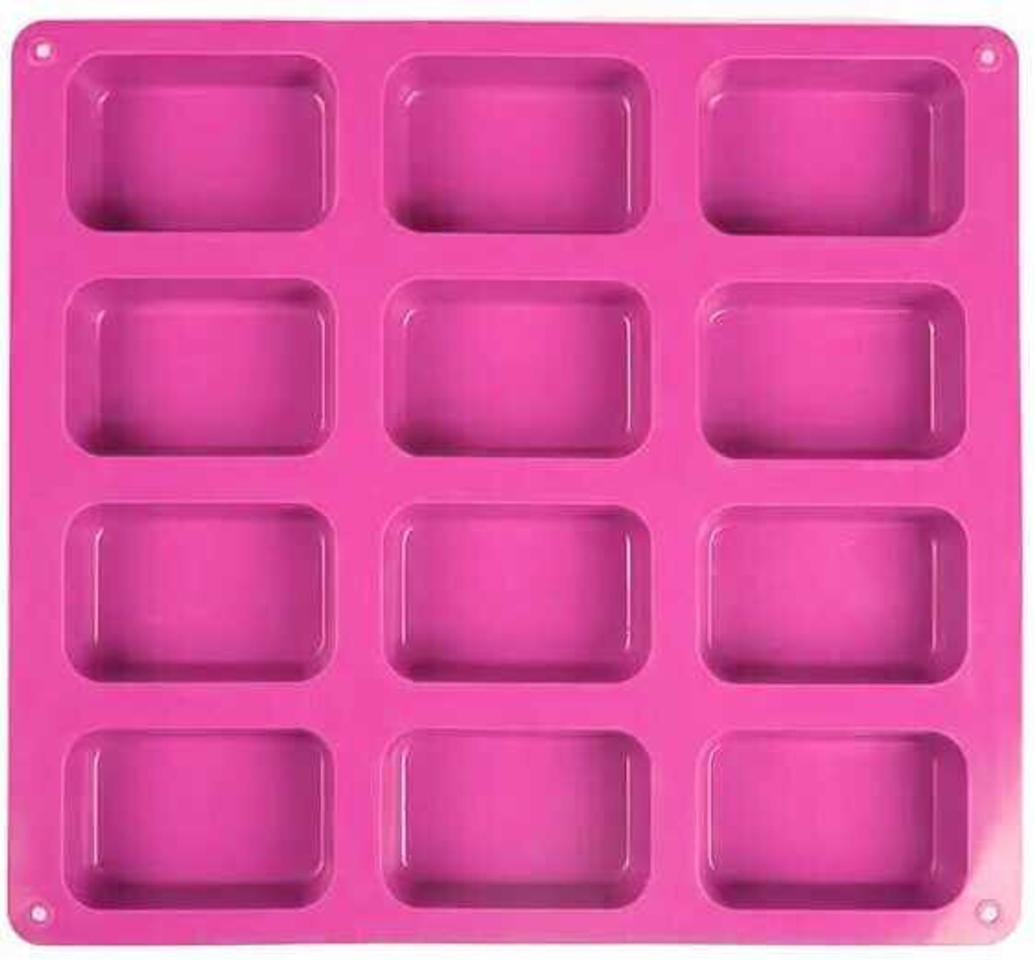 Image of Axiline Silicone Cake Mould 12 Cavity Square Silicone Soap Mold for Making, Loaf, Muffins, Cheesecakes, Cupcake Multicolor(75GM)