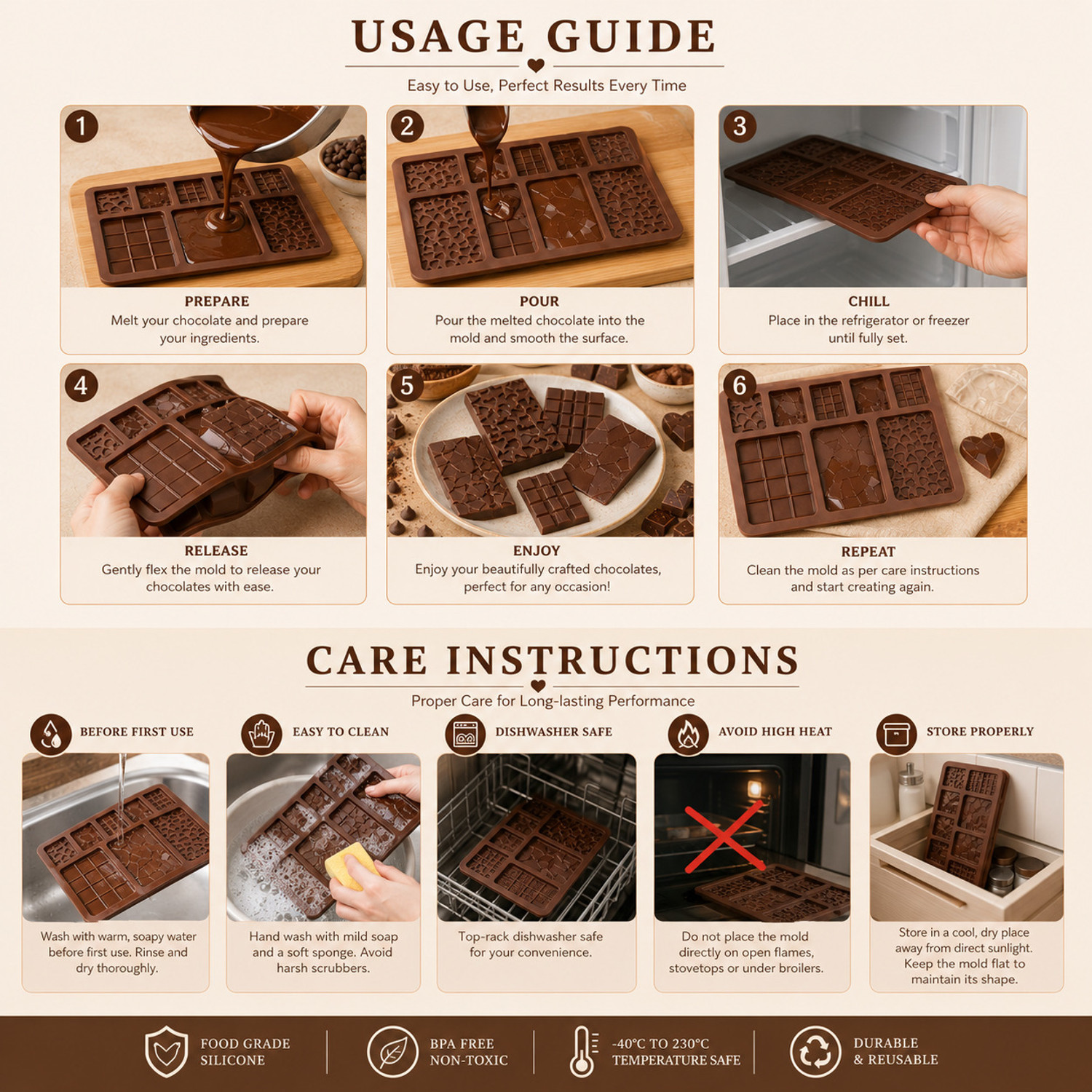 Image of MAFAHH Silicone Chocolate Mould 9
