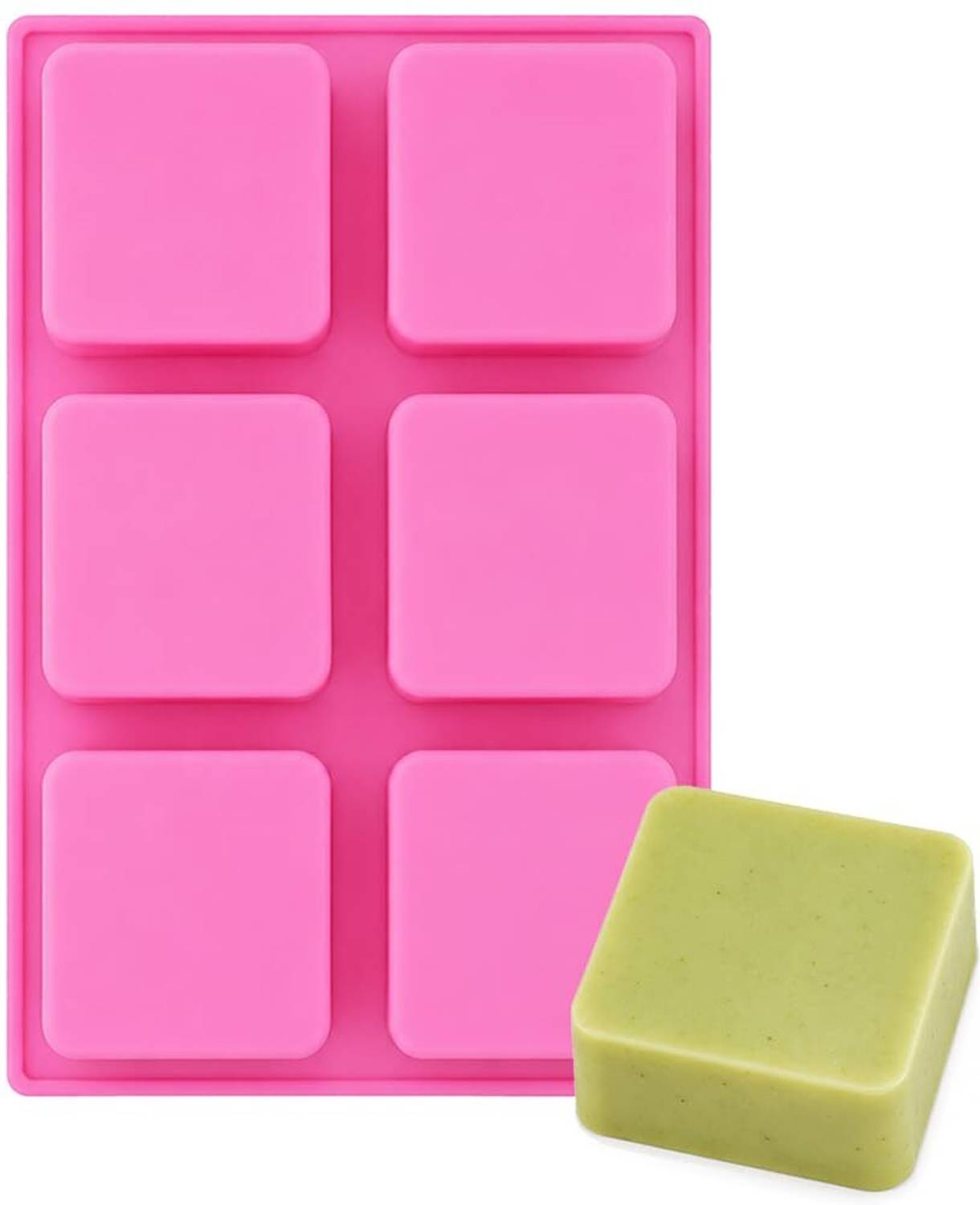 ADMONITION Silicone Cupcake/Muffin Mould 6 Cavity Soap mould/Chocolate mould