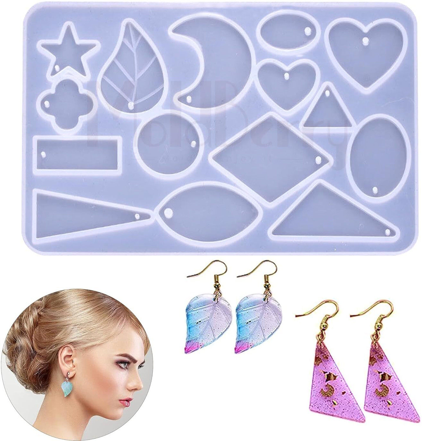 Image of Qroof Resin Alphabet Keychain Making Kit with Moulds