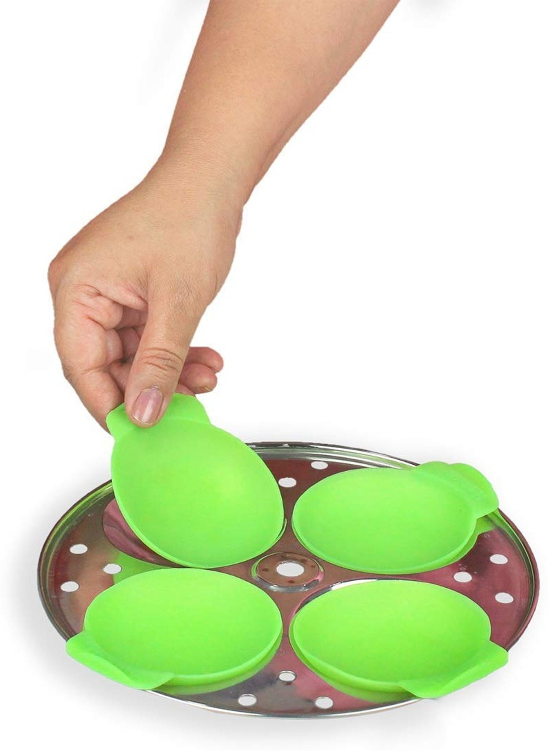 Image of BuddyBox Reusable Silicone Idli Maker Set of 16 Induction & Standard Idli Maker