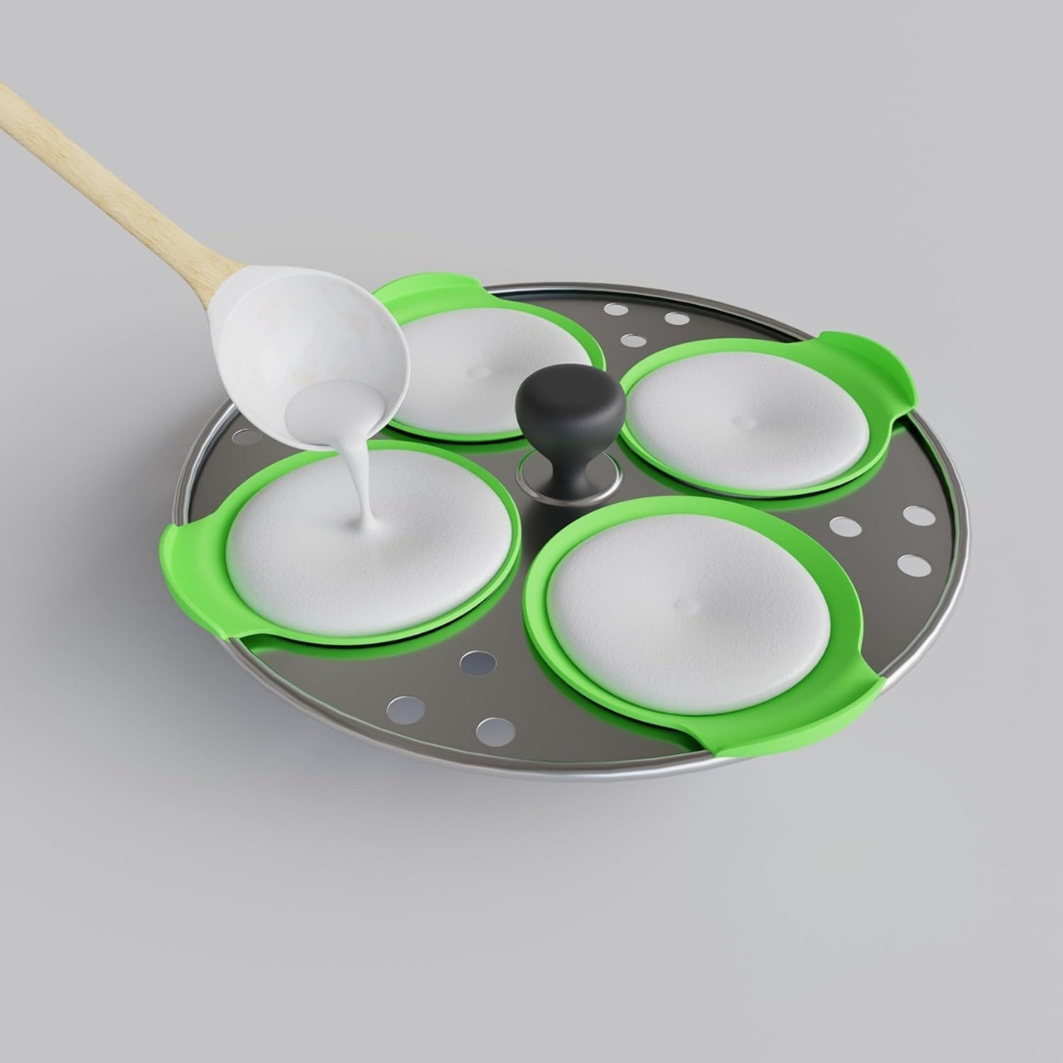Image of MANANI Reusable Silicone Idli Steamer Moulds Standard Idli Maker