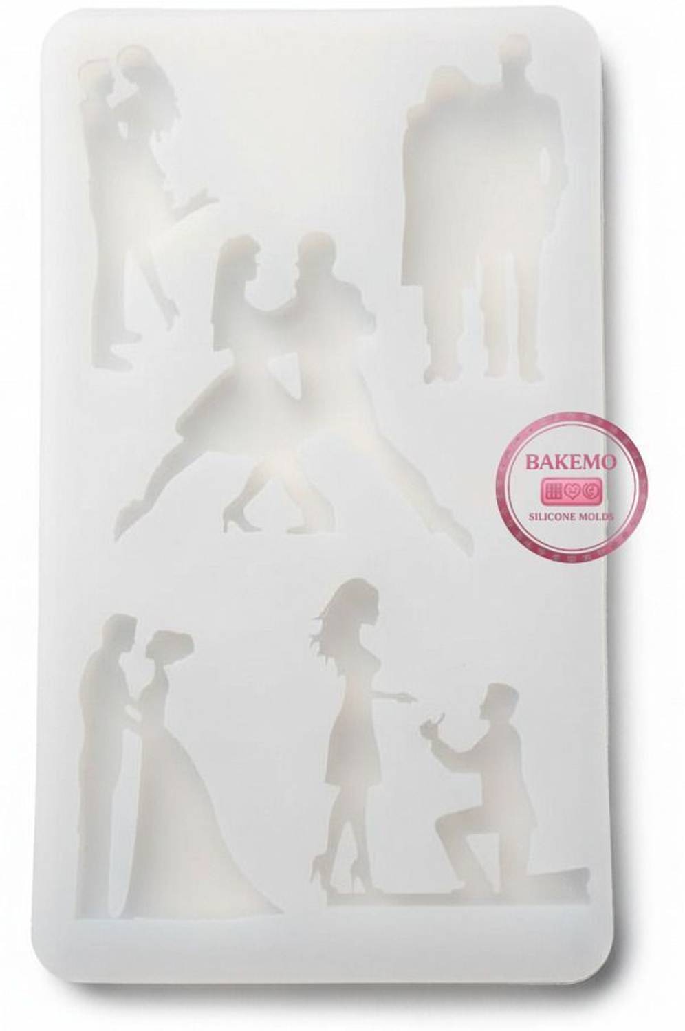 BAKEMO Silicone Fondant & Gum paste Mould Silicone couple Garnishing Cake Decorating Mould For Valnetine Gif And etc.