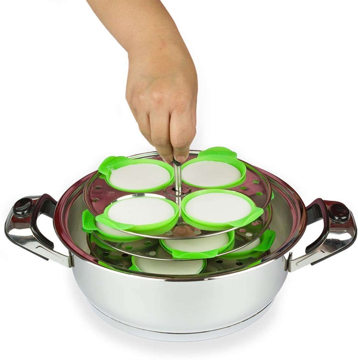 Image of PANTHER PREMIUM IDLI MOULDS SET, IDLI SILICON MOULD , DHOKLA MAKER Standard Idli Maker