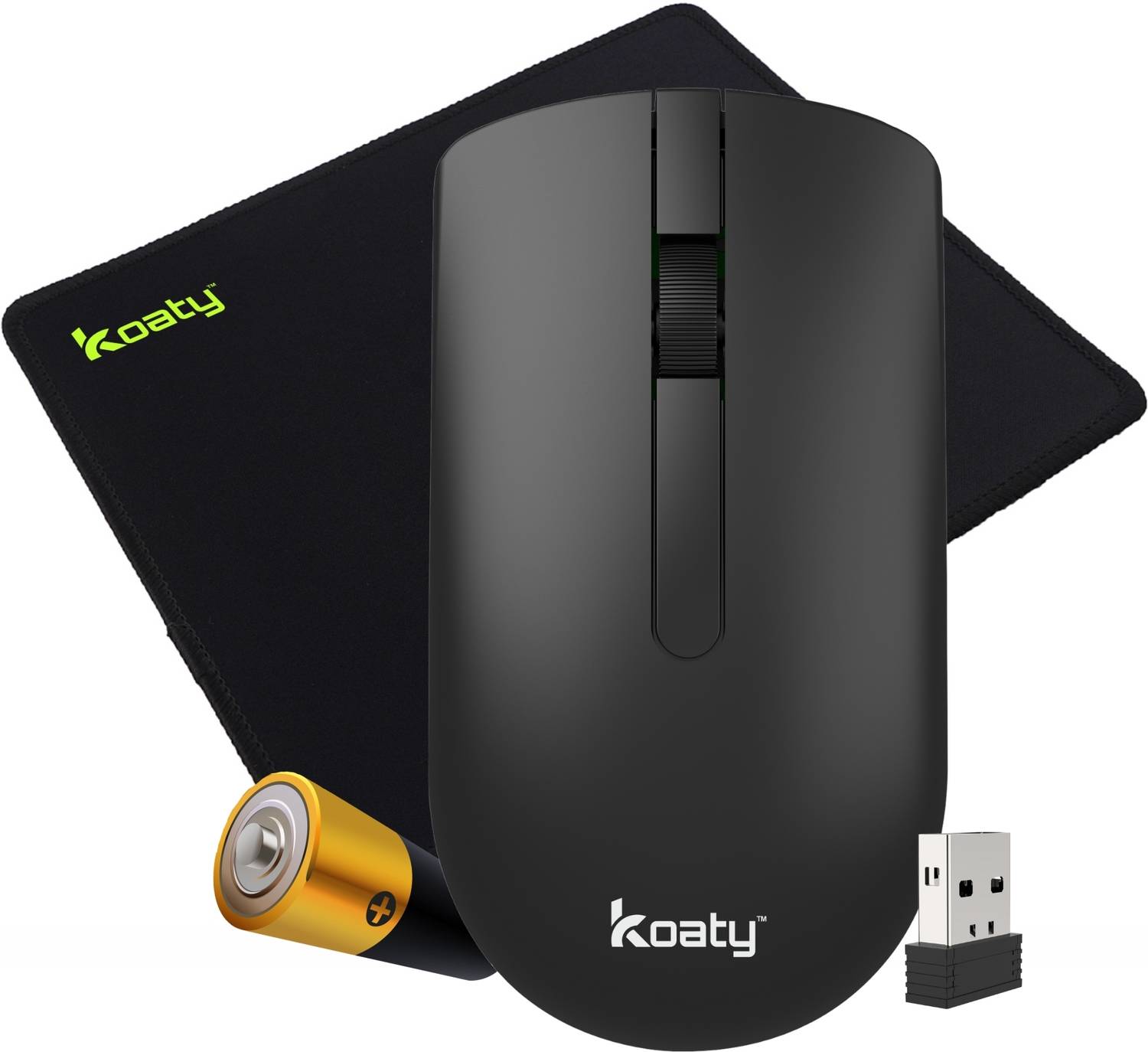Koaty Combo of Mousepad & 2.4GHz Wireless Mouse WM115 with 30 lak