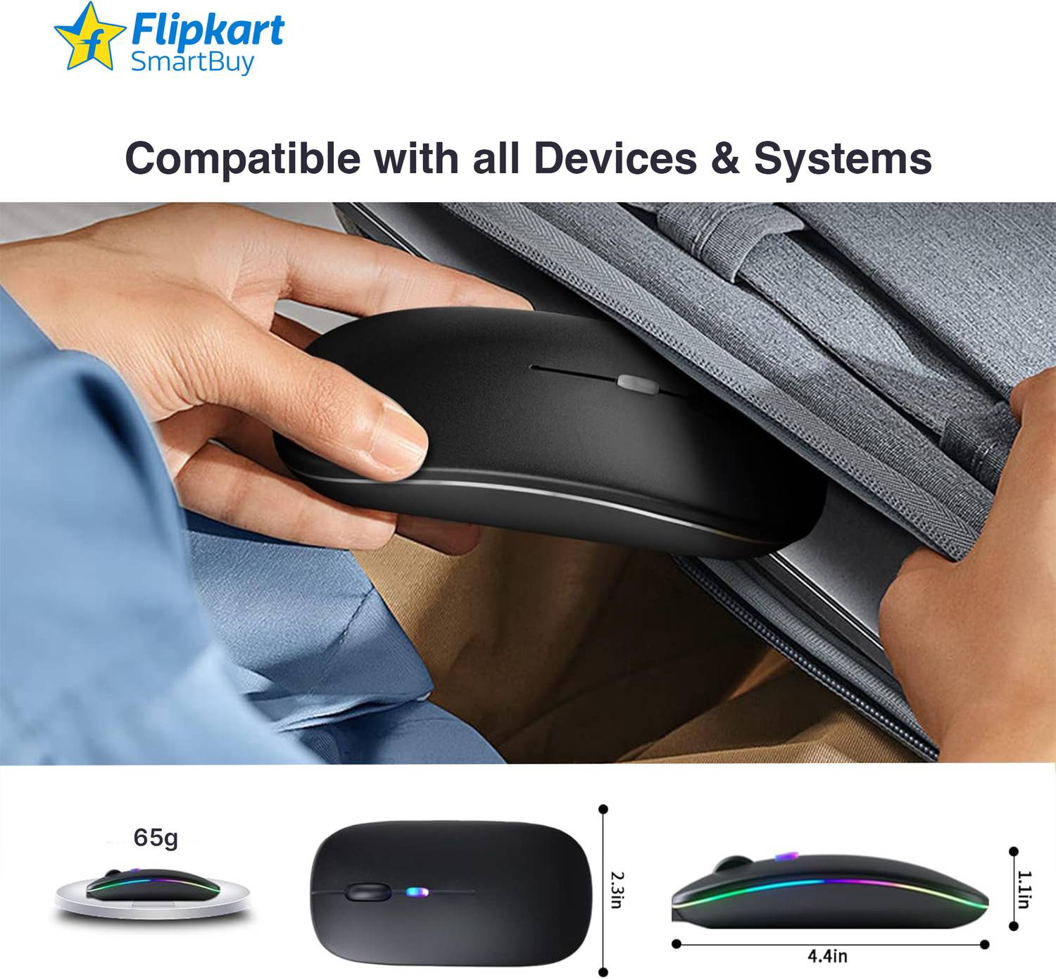 Flipkart SmartBuy TC-M500 Ergonomic Optical Mouse - Image 5