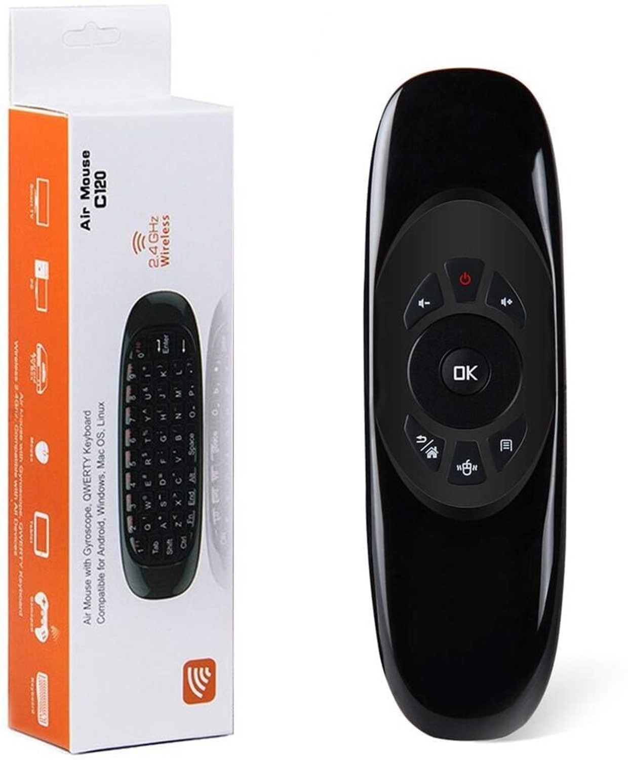 Image of Zeptrox Zeptrox Remote 2.4G Wireless Air Mouse Keyboard Remote with Motion Sensing with IR Learning Smart TVs Android TV Boxes Laptops and PCs Windows Mac OS Linux Gaming Consoles Remote Controller