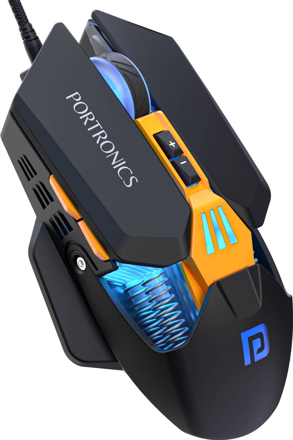 Portronics Vader 2.0 Wired Ergonomic Optical Gaming Mouse 7 Prog