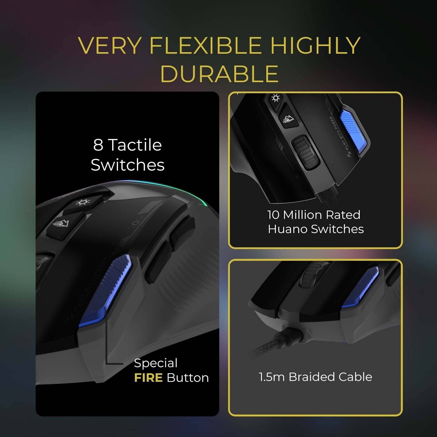 EVOFOX Blaze 12800 DPI Wired Gaming Mouse - Image 5