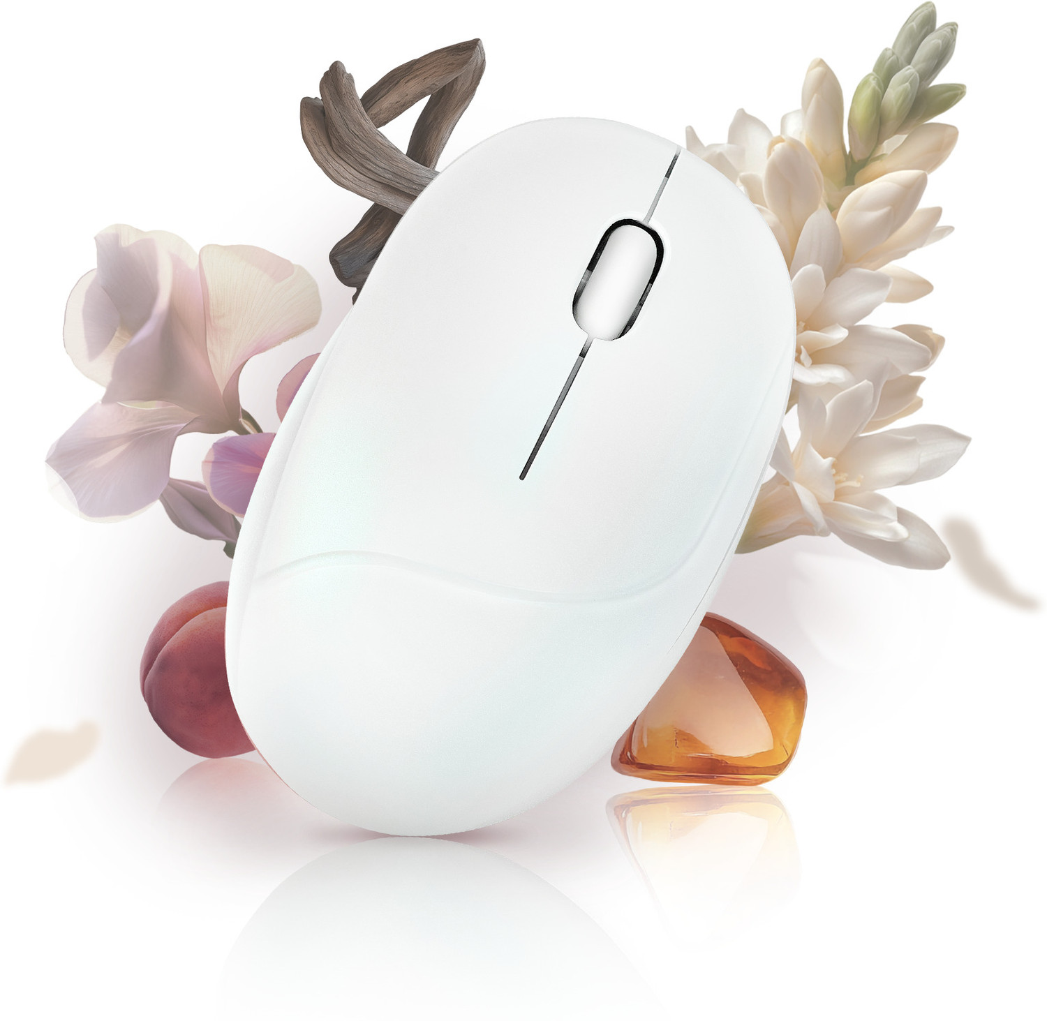 Image of ASUS MD101 Silent Fragrance Mouse, Upto 2400 DPI, Pair Up to 2 Device, Ergonomic Right Handed Optical Mouse