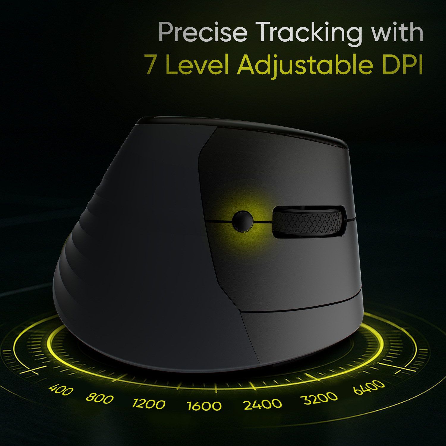 Image of AMKETTE XS Series Natural Plus Programmable Multi-Device 6400 DPI Rechargeable Ergonomic Optical Mouse