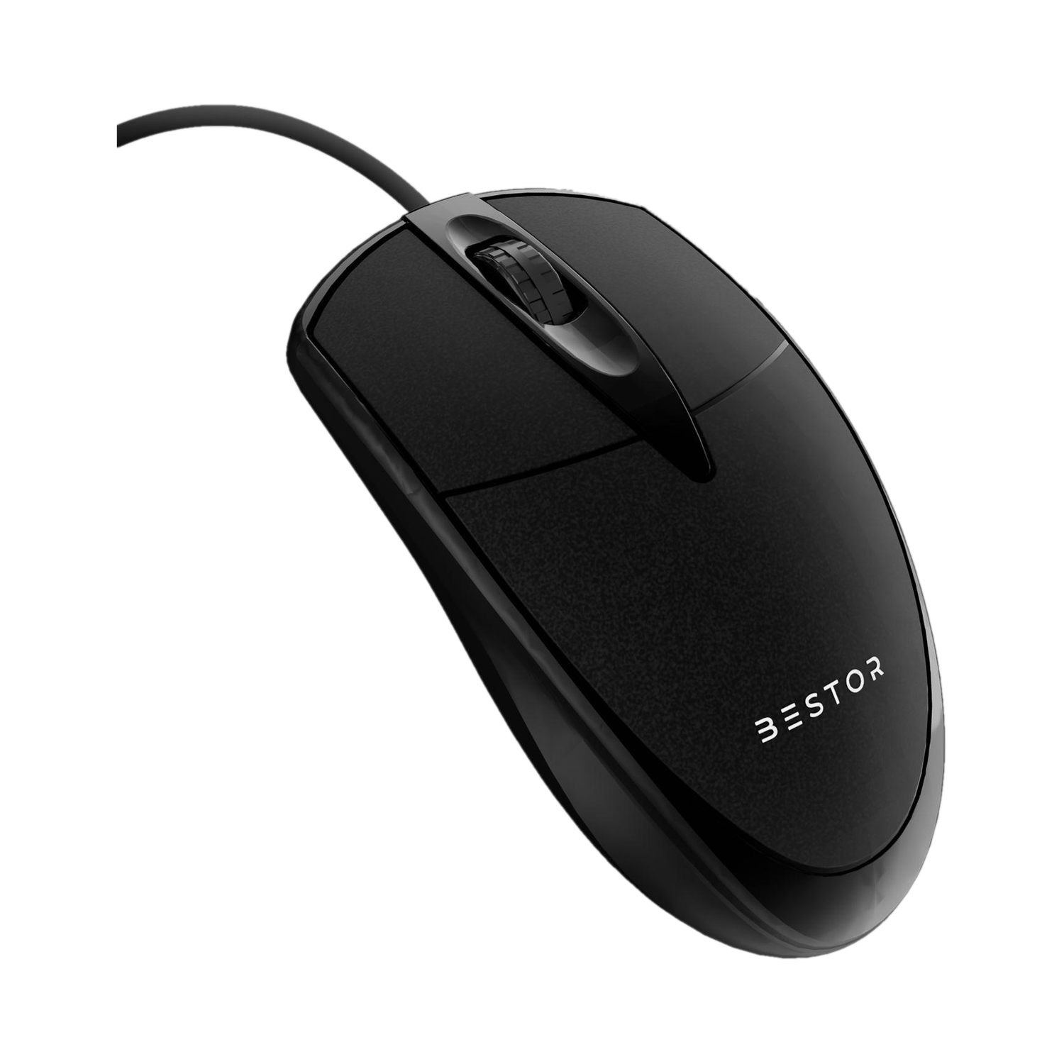Bestor ClickLite Wired Ambidextrous Optical Mouse 1000DPI Precision
