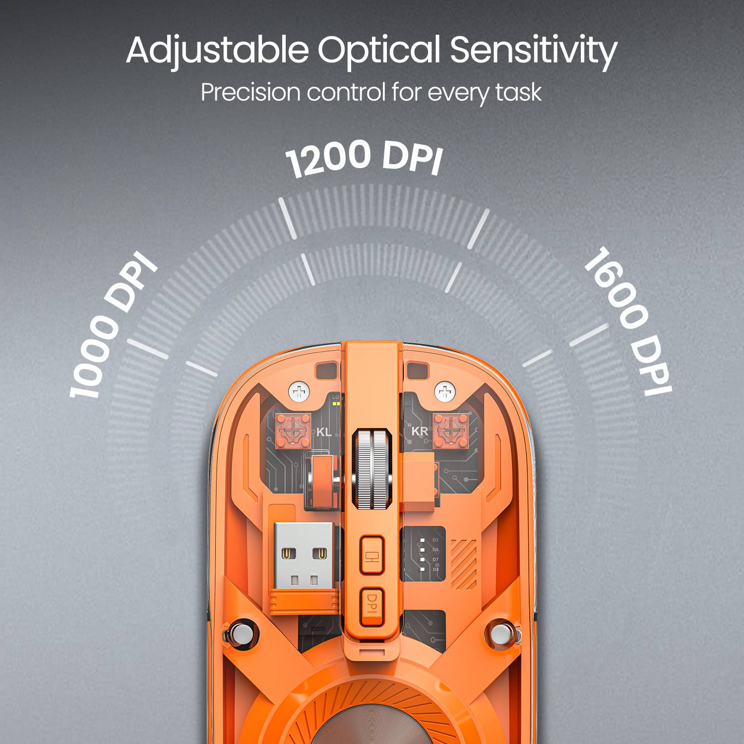 Portronics Toad 8 Transparent Wireless Mouse - Image 5