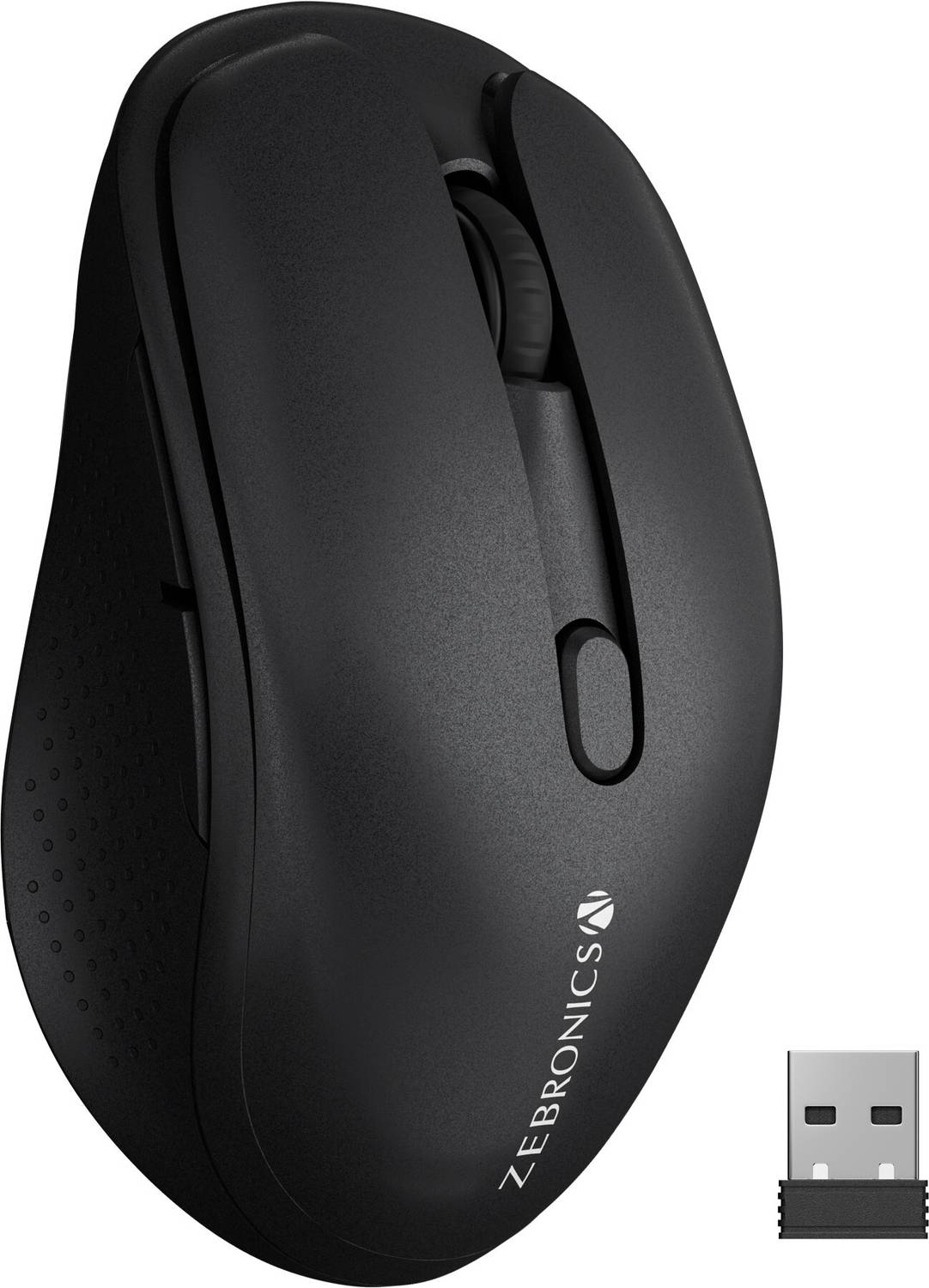ZEBRONICS Zeb-Charm Ambidextrous Optical Mouse Wireless Mouse, Mode Switch Button
