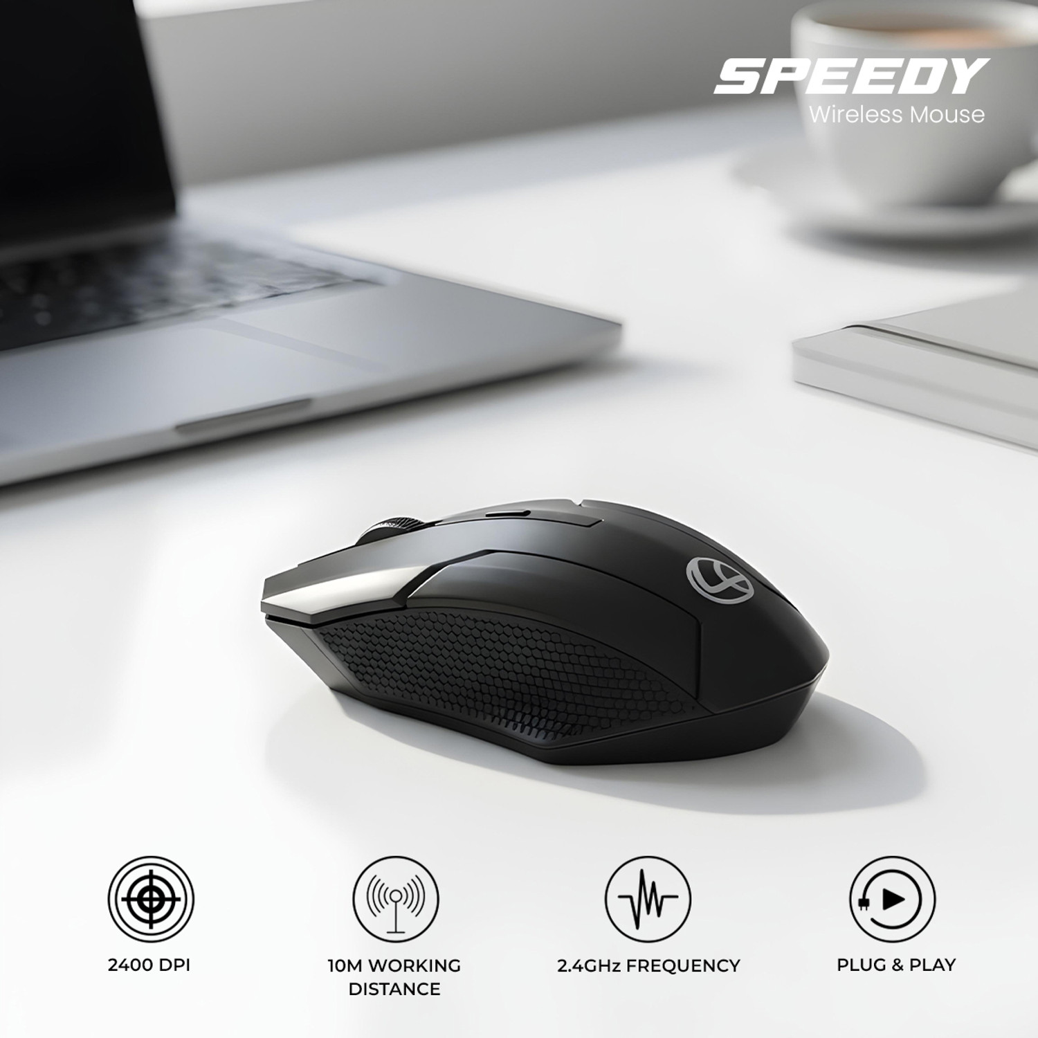 Image of LAPCARE Speedy Wireless Gaming Mouse Ergonomic Optical Gaming Mouse