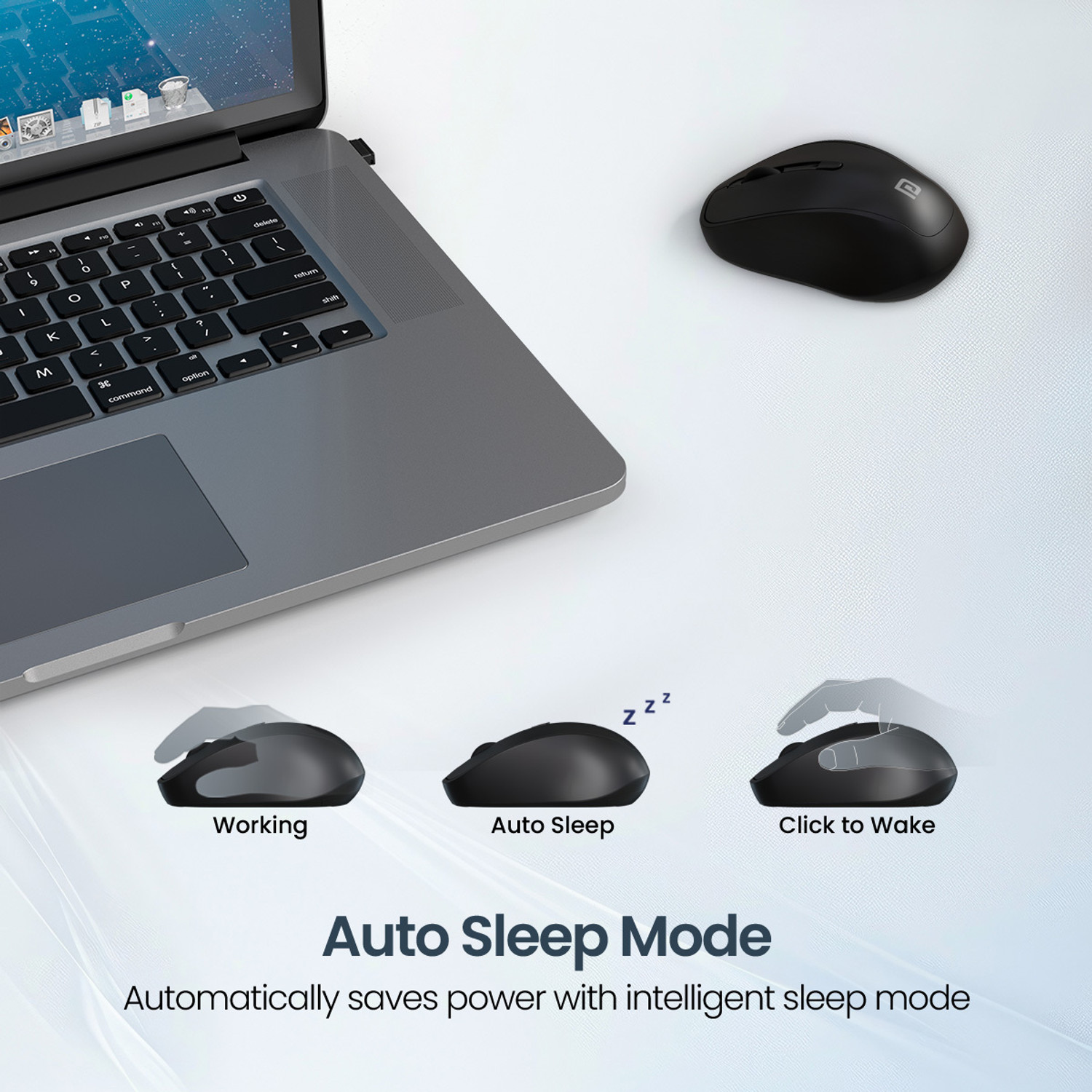 Image of Portronics Toad 34 Wireless, Silent Clicking, Adjustable DPI, for Laptop, Mac & PC Ambidextrous Optical Mouse