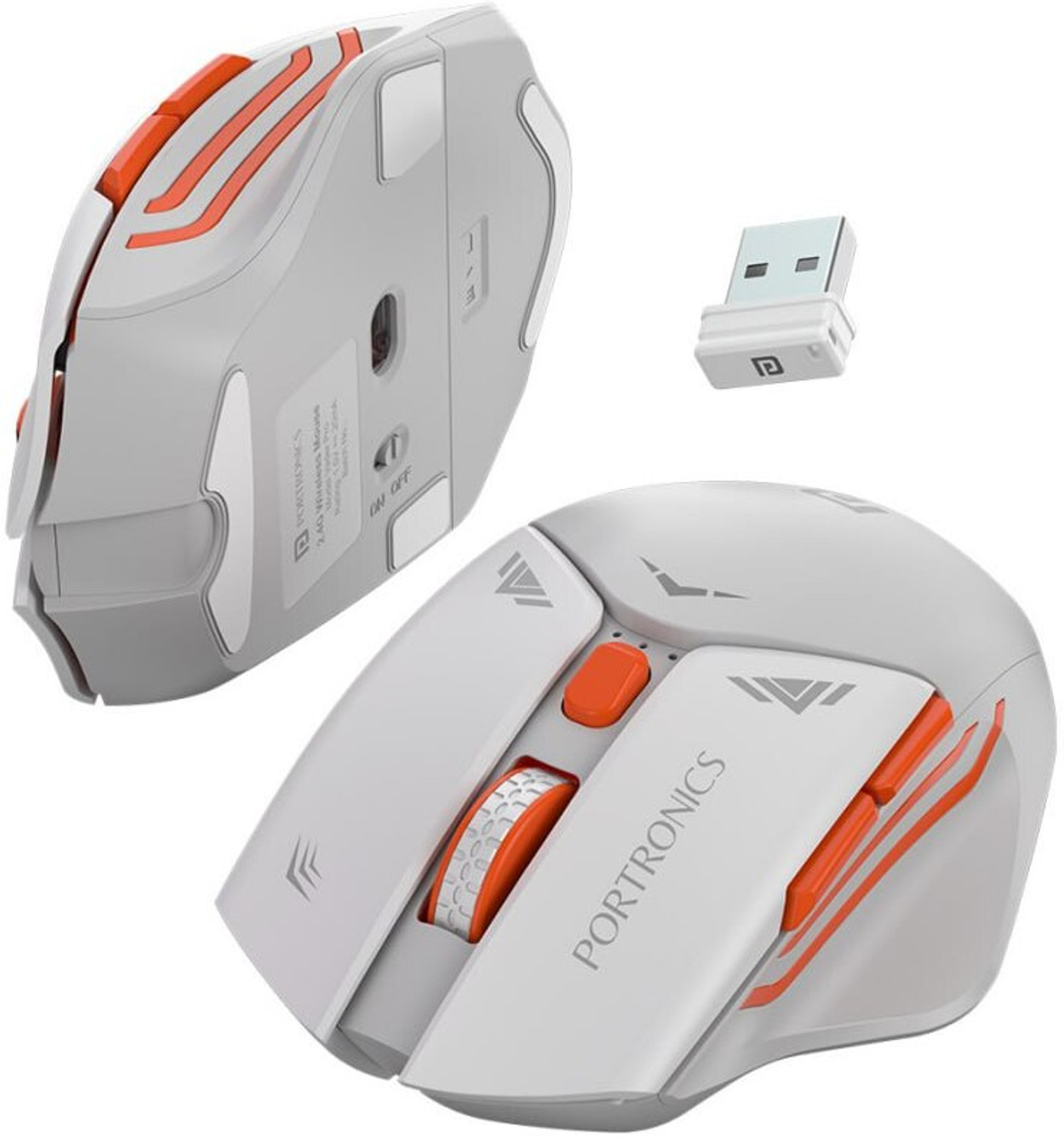 Image of Portronics Vader Pro Wireless Gaming Mouse with 6 Buttons, Thumb Comfort, Adjustable DPI Ambidextrous Optical Mouse