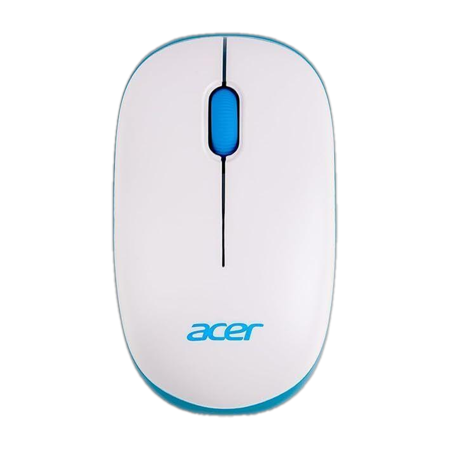 Acer Flow Ambidextrous Optical Mouse Wireless Mouse, White/Blue