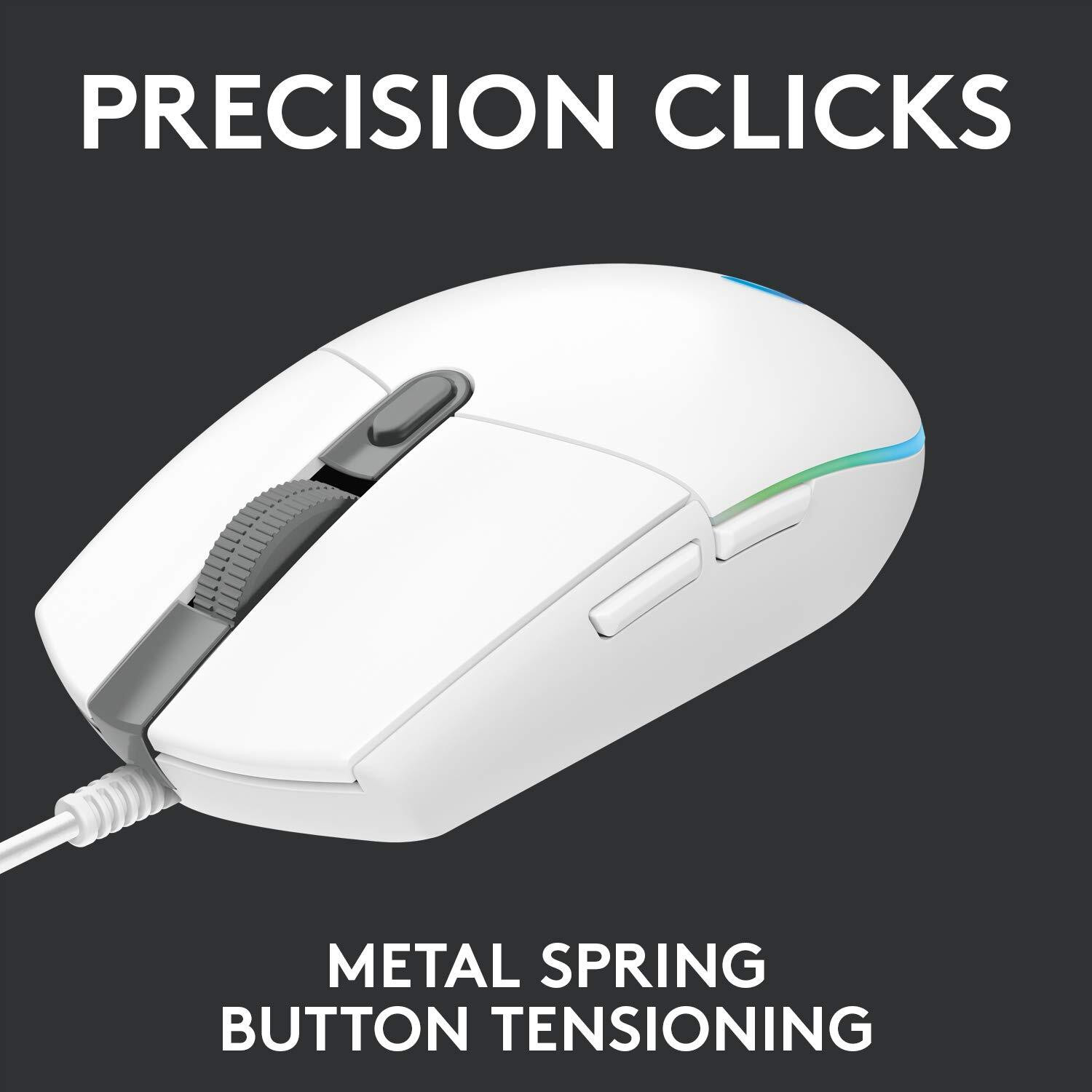 Image of Logitech G203 LIGHTSYNC RGB 6 Button Wired Ambidextrous Optical Gaming Mouse
