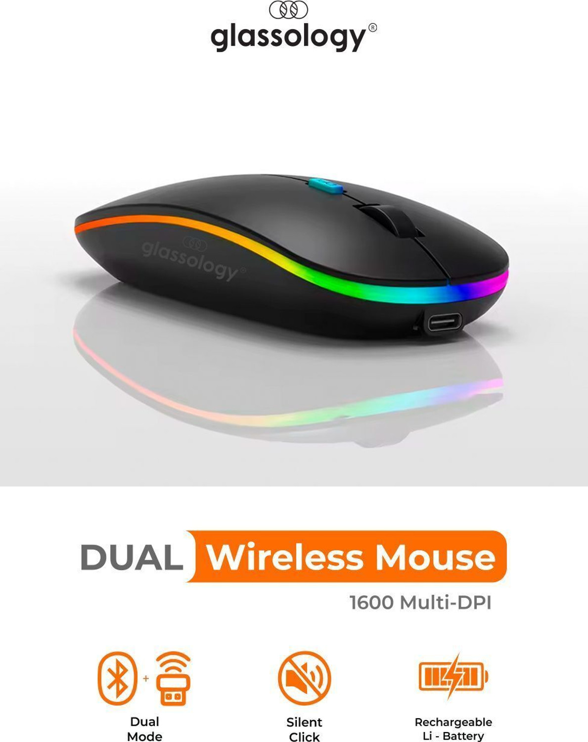 Image of GLASSOLOGY GDCMIb Ambidextrous Optical Gaming Mouse