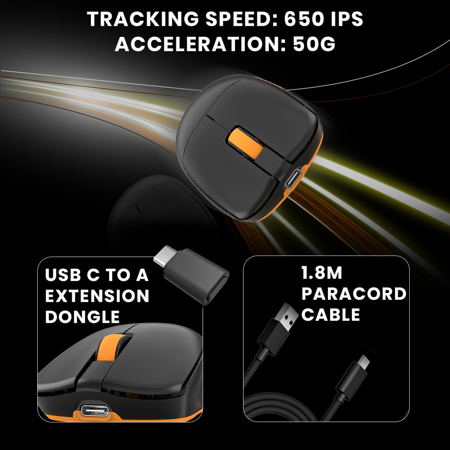 Image of Cosmic Byte Velox Black Right Handed Optical Gaming Mouse