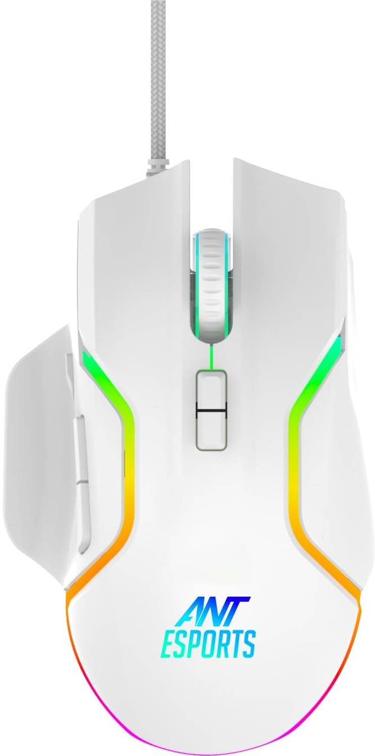 Ant Esports GM320 Wired Ergonomic Optical Gaming Mouse upto 12800 DPI, Braided cable,8 Programmable Buttons