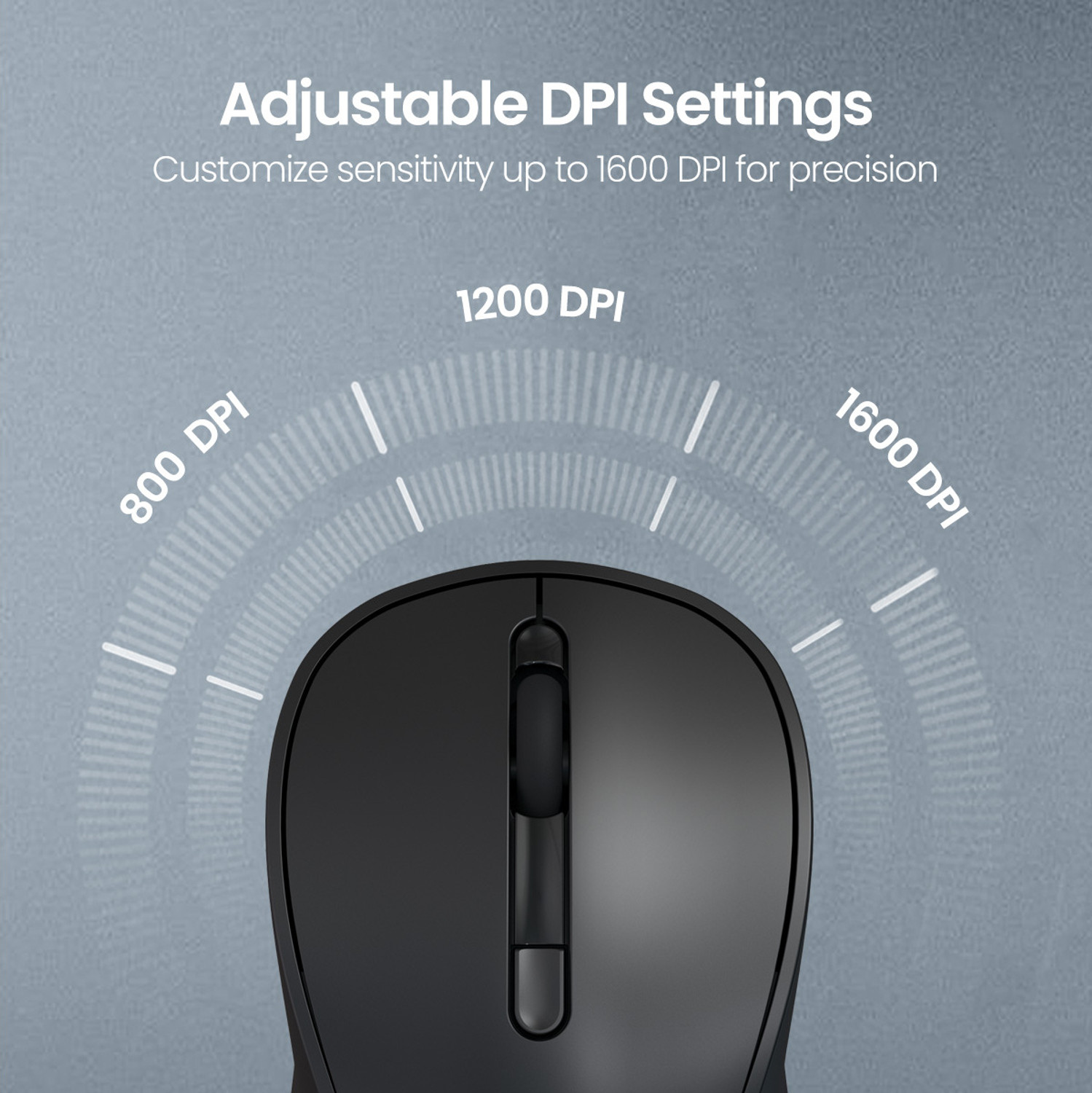 Image of Portronics Toad 34 Wireless, Silent Clicking, Adjustable DPI, for Laptop, Mac & PC Ambidextrous Optical Mouse