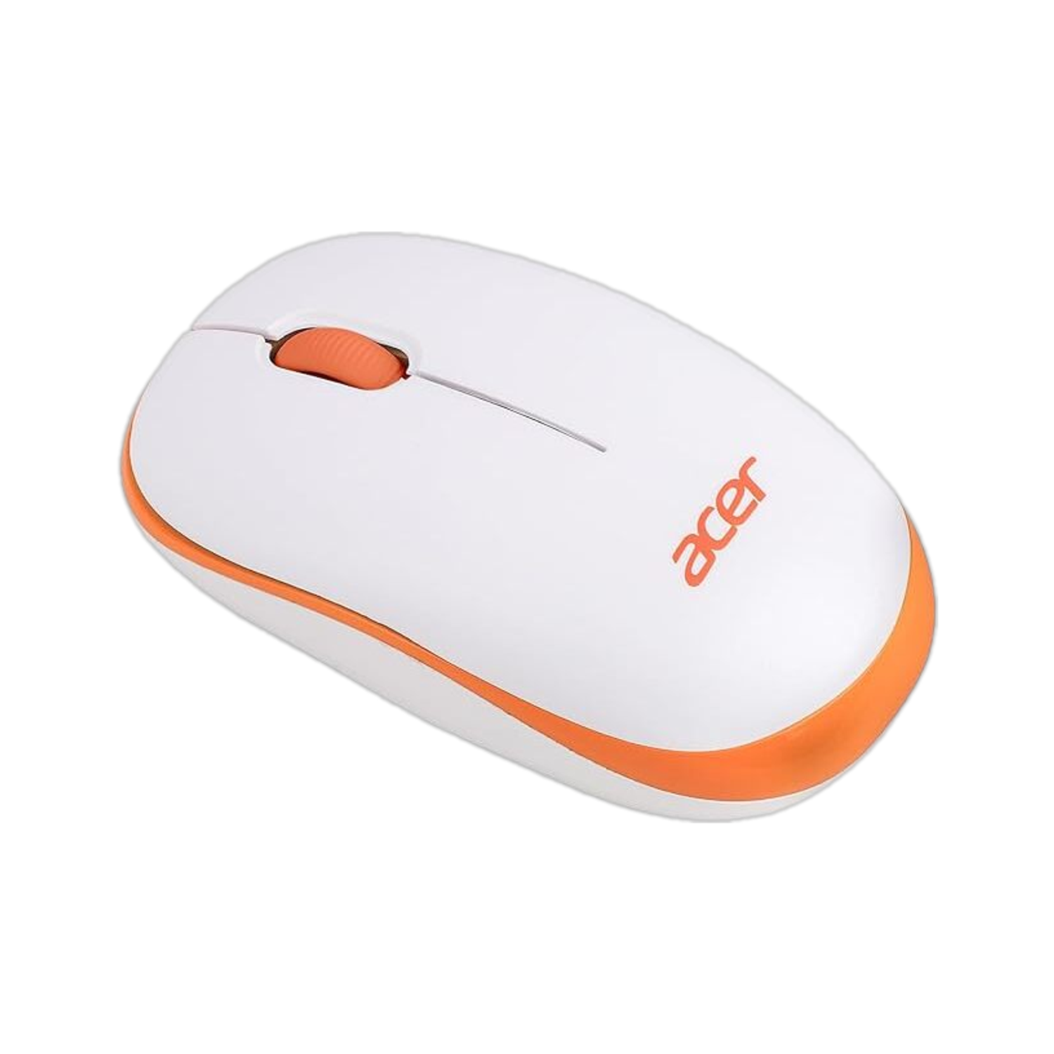 Acer Flow Ambidextrous Optical Mouse Wireless Mouse, White/Orange