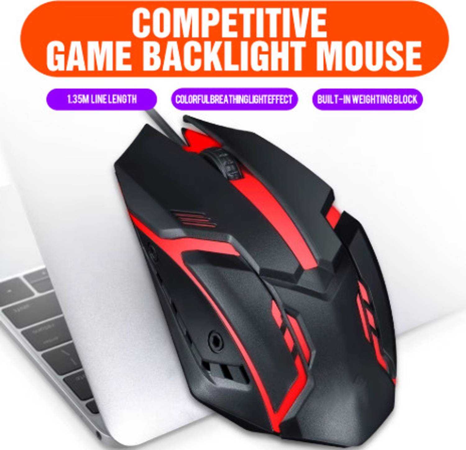TechnCare Robot Gaming Mouse with 4-Port USB Hub - Image 4
