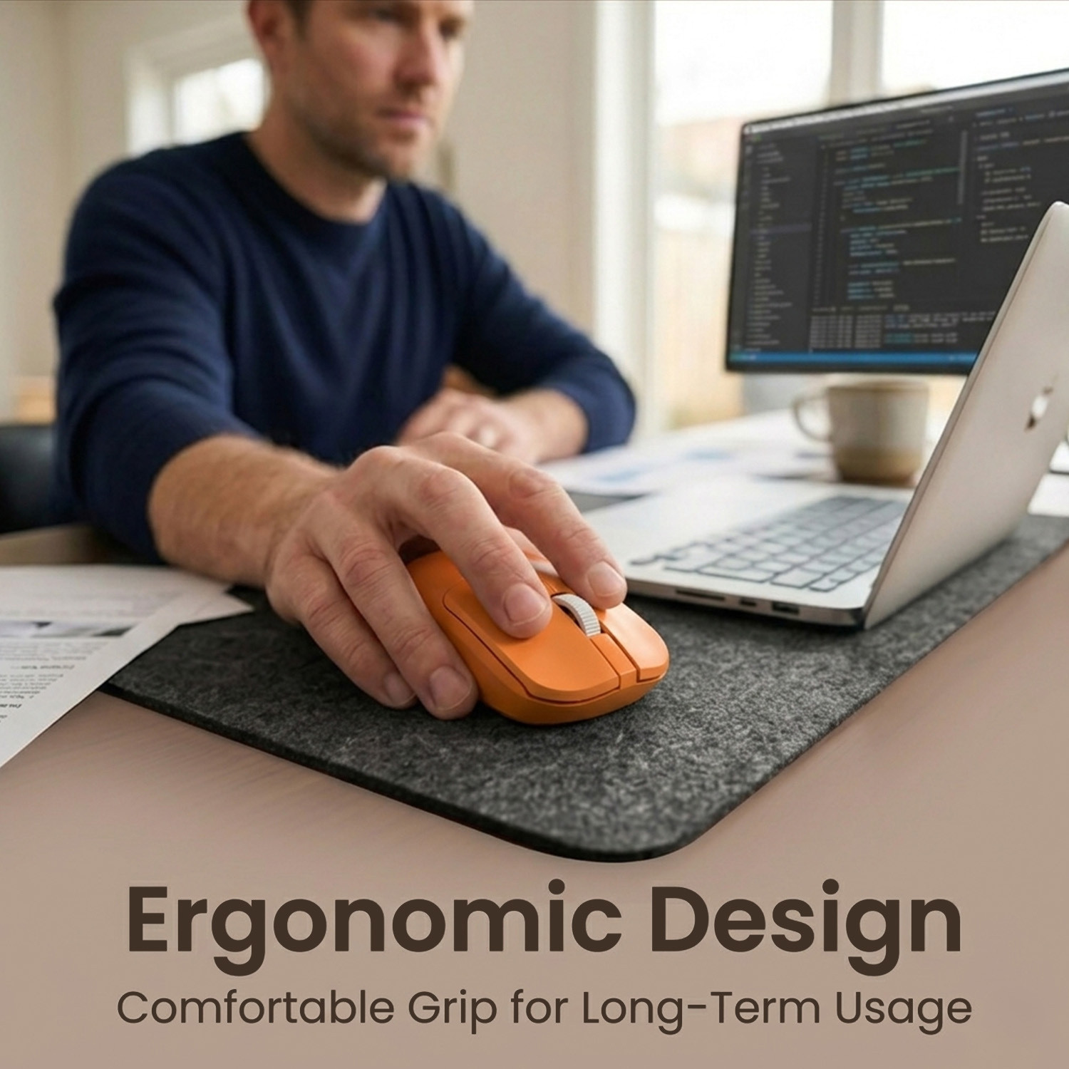 Image of Portronics Toad 33 Wireless Mouse with adjustable DPI, Ergonomic Design, Plug & Play Ambidextrous Optical Mouse