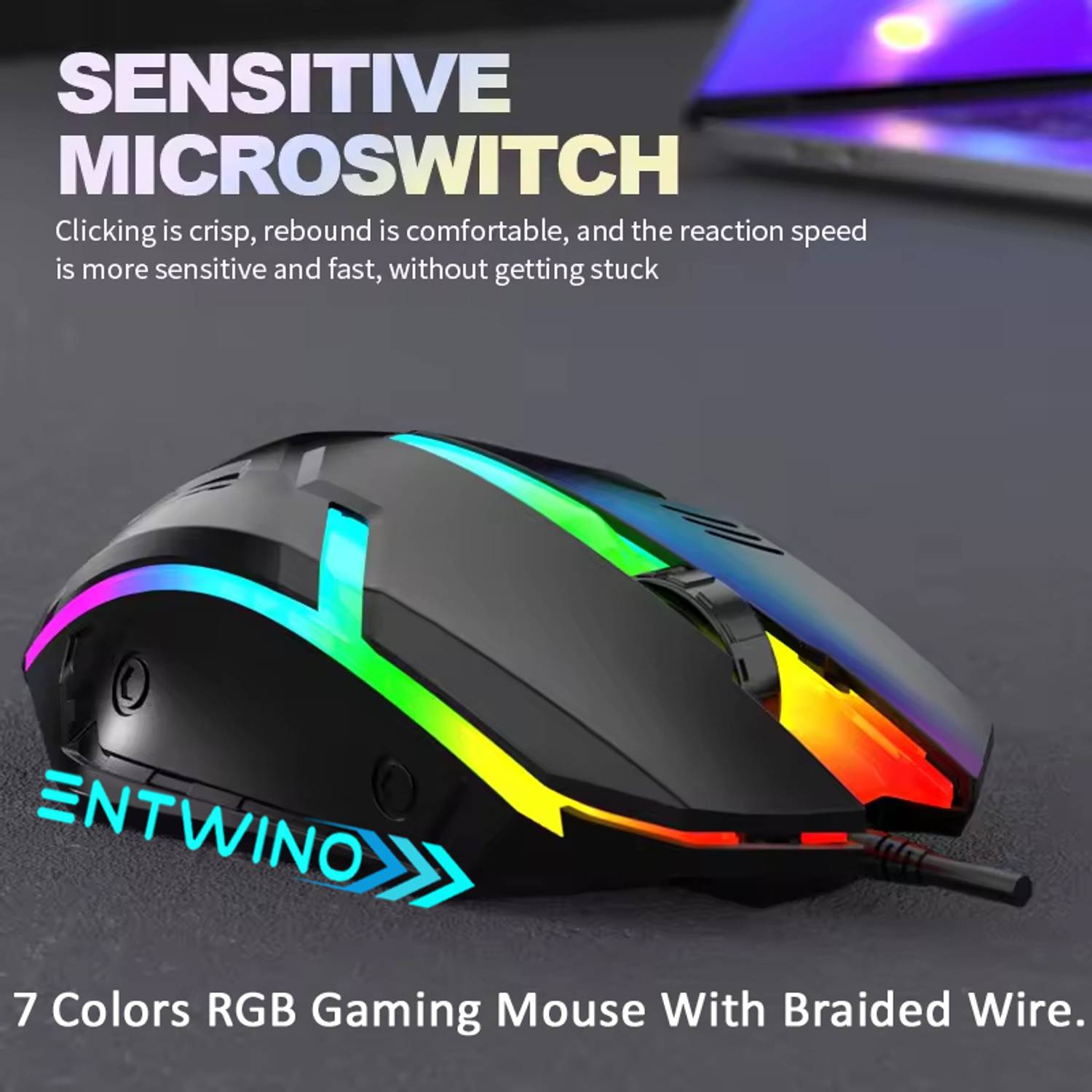 ENTWINO F-1 Wired Gaming Mouse - Image 2