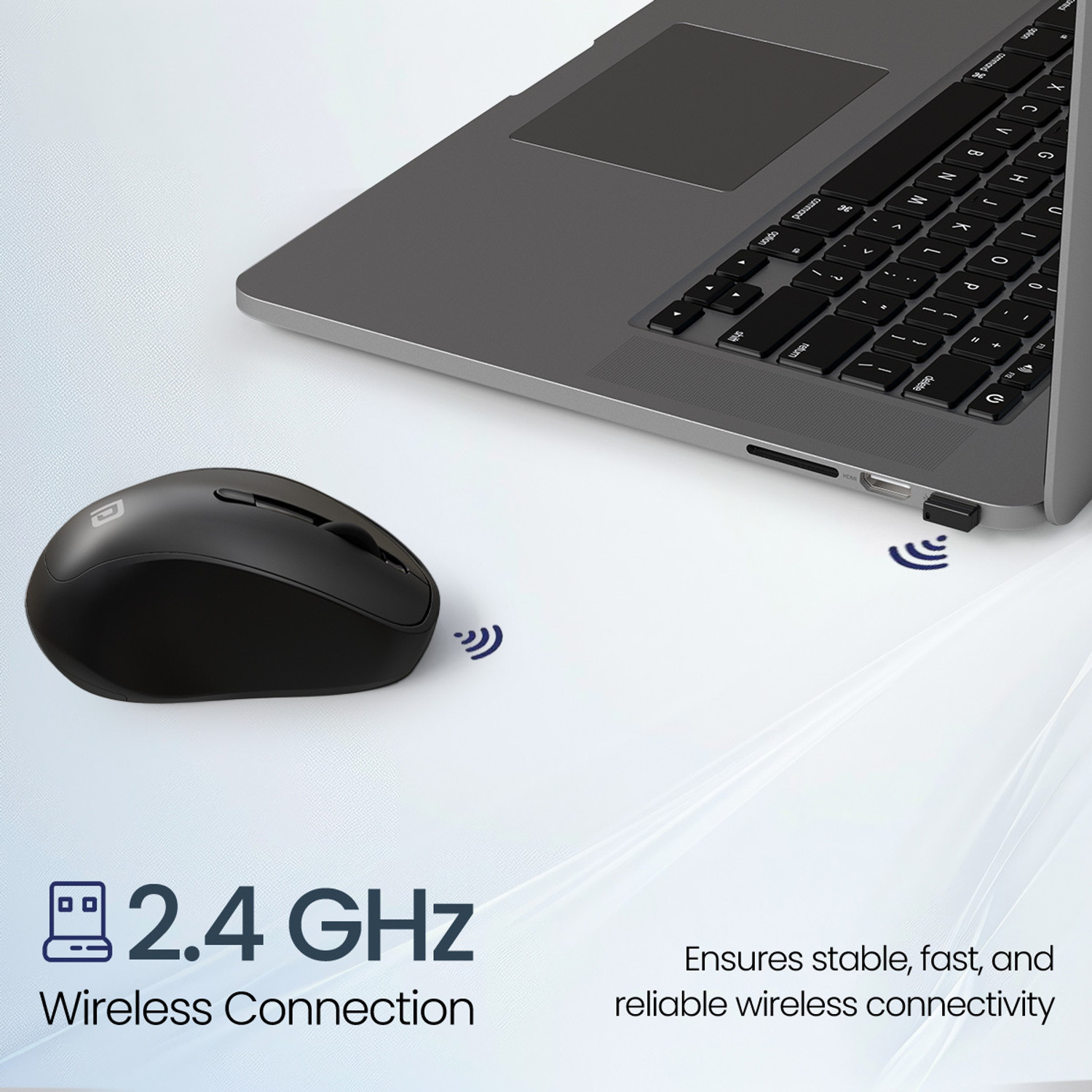 Image of Portronics Toad 34 Wireless, Silent Clicking, Adjustable DPI, for Laptop, Mac & PC Ambidextrous Optical Mouse