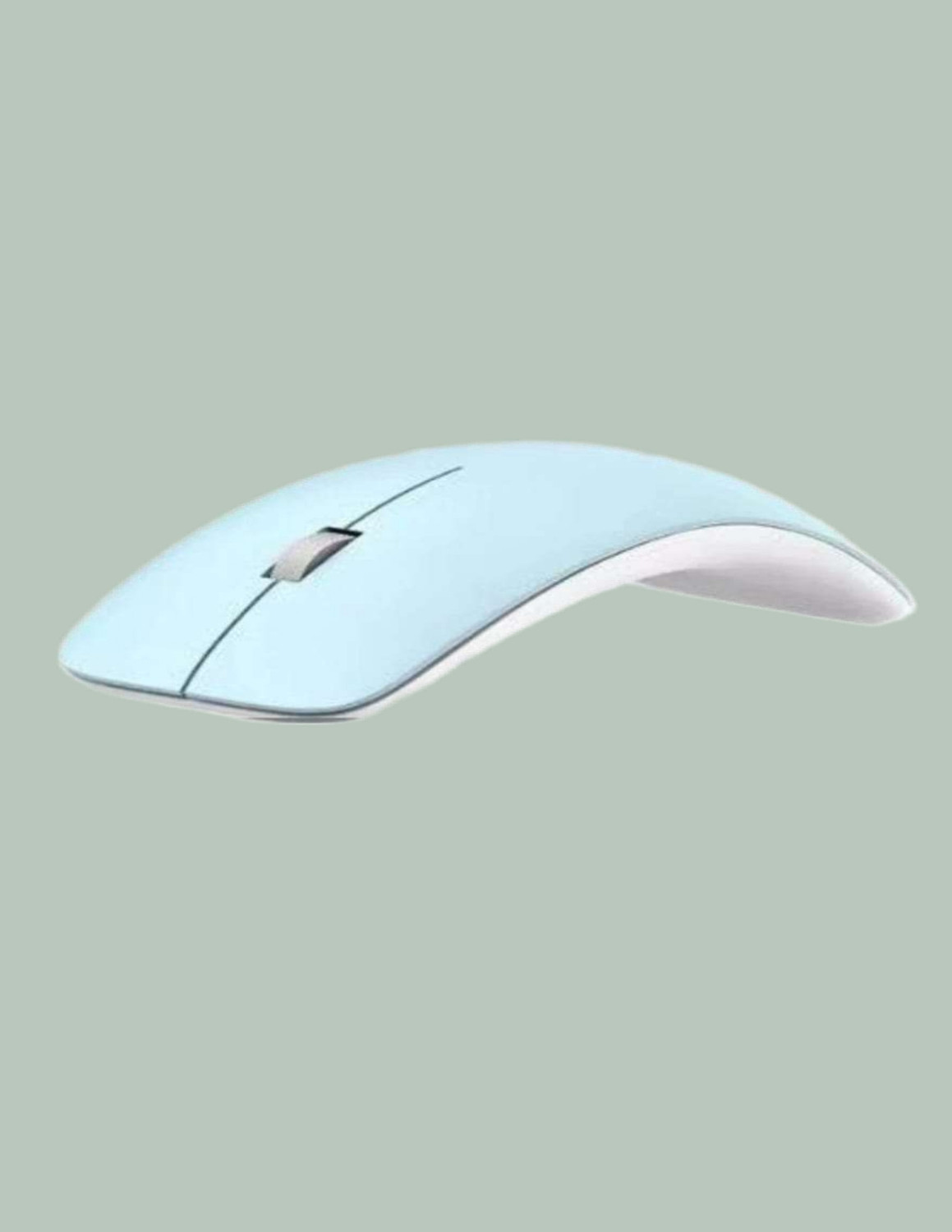 Image of Aurora World Curve Wireless Mouse with USB-A & USB-C -1026 Ergonomic Optical Mouse (2.4GHz Wireless, Blue)