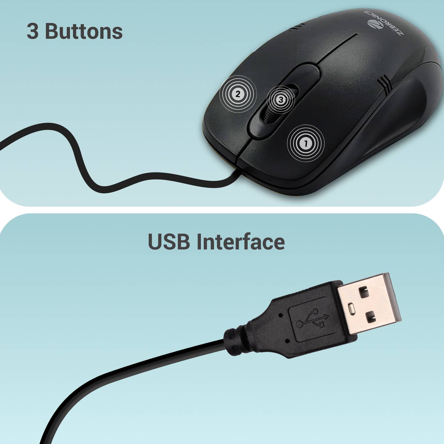 ZEBRONICS Power plus Wired Optical Mouse - Image 5