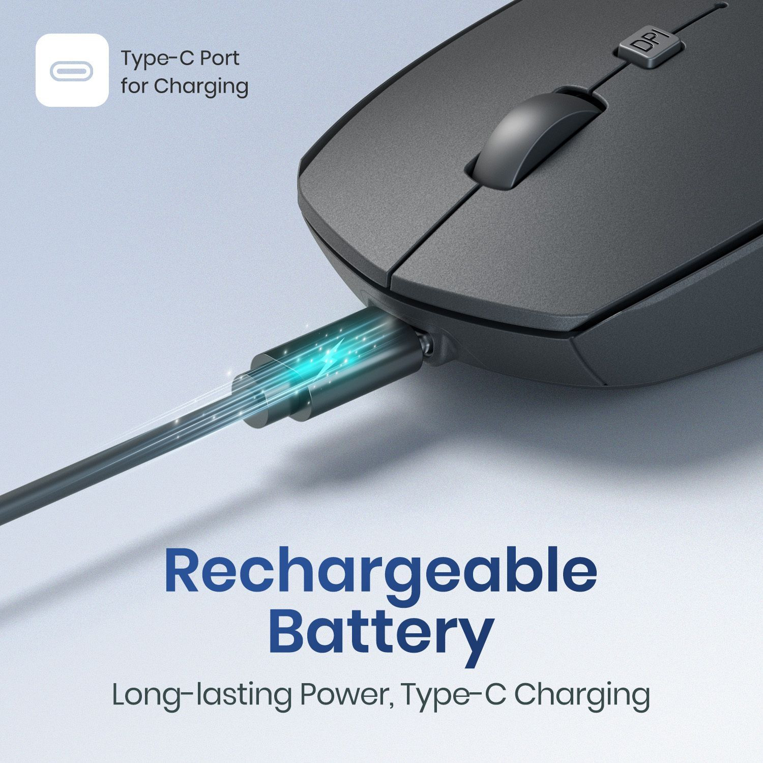 Image of Portronics Toad 23 Pro Wireless Rechargeable Bluetooth Optical Mouse,2.4GHz USB Dongle Ambidextrous Optical Mouse