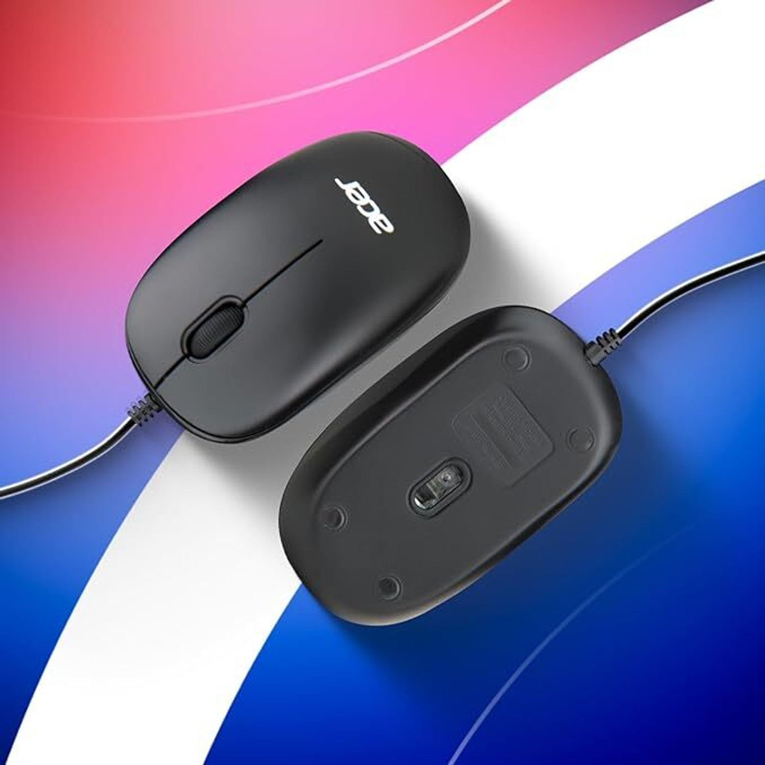 Image of Acer Wired Optical Mouse | 1600 DPI Precision | Plug & Play USB | Smooth Scroll Wheel Wired Ergonomic Optical Mouse