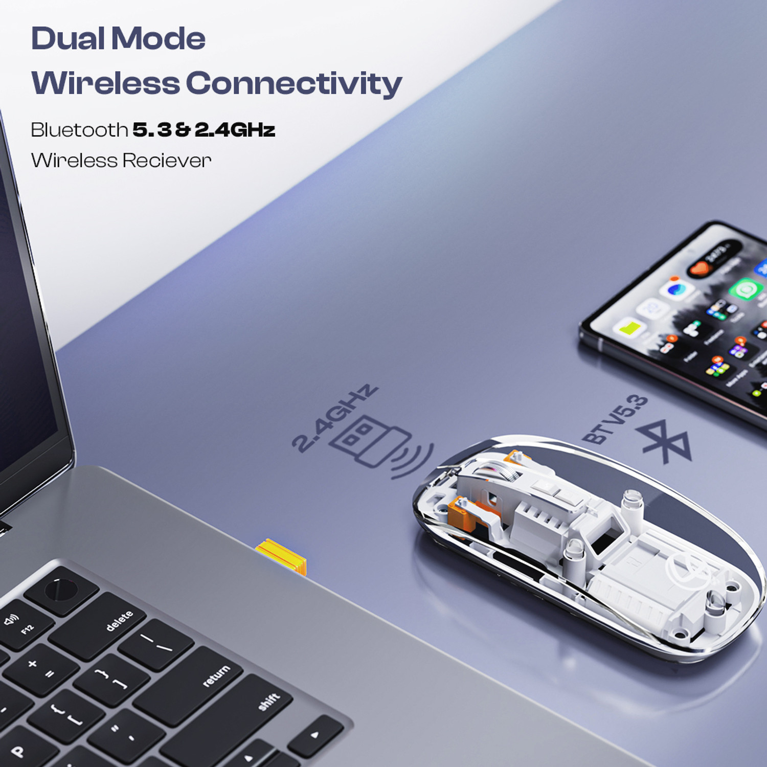 Image of LAPCARE Trendy Plus White Ergonomic Laser Mouse