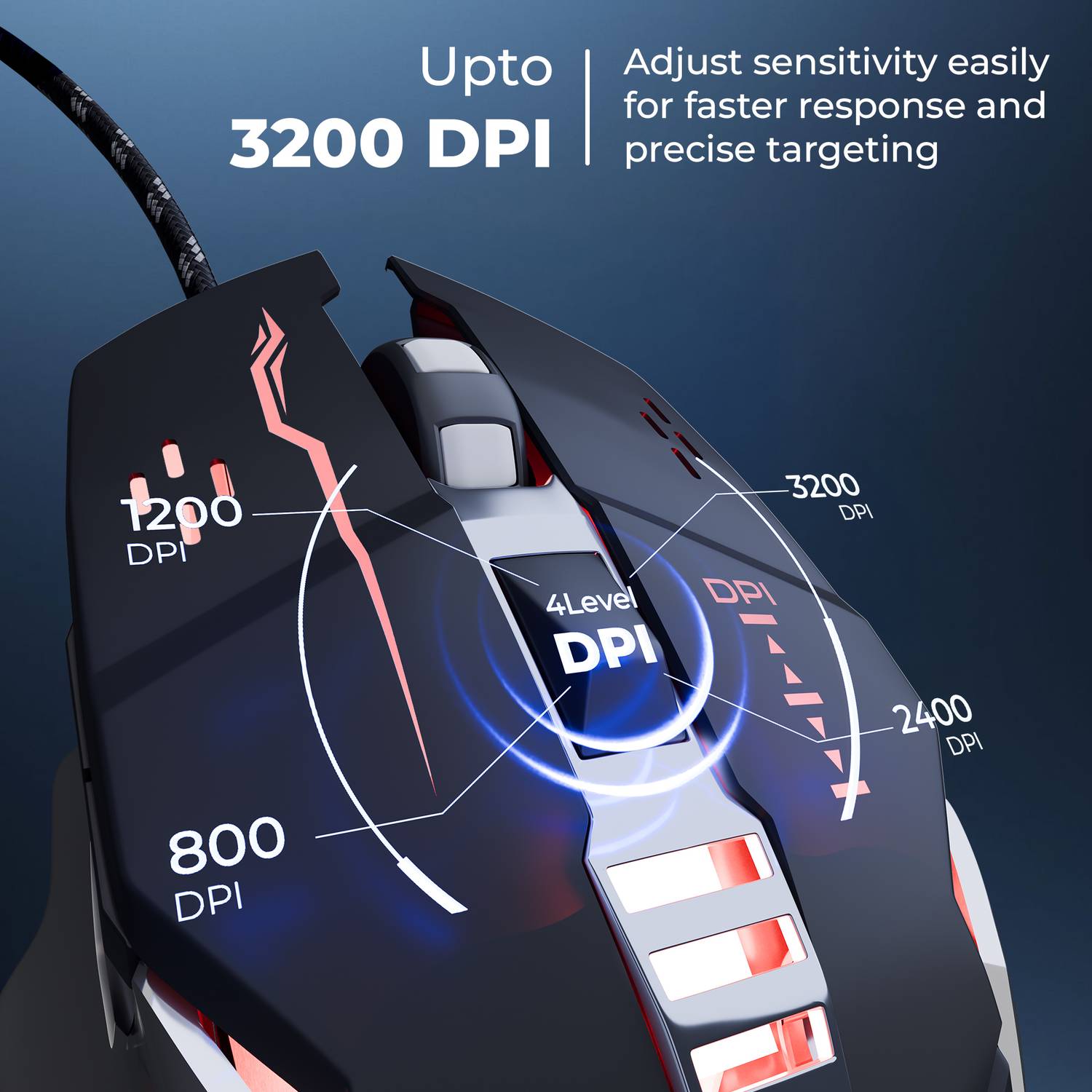 ZEBRONICS Zeb-Transformer M3 Wired Gaming Mouse - Image 4