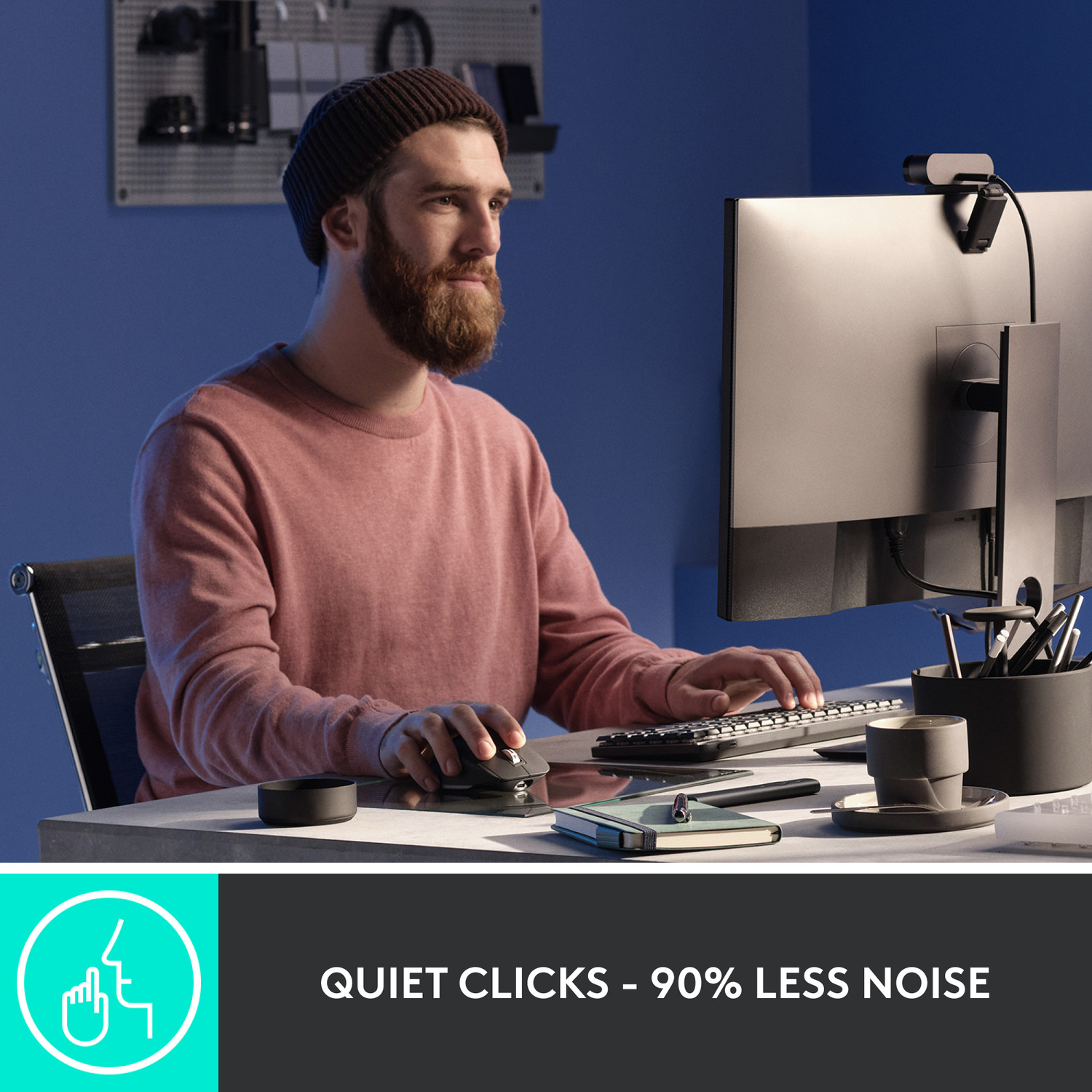Image of Logitech MX Master 3s Ergonomic Optical Mouse with 8000 DPI Darkfield Tracking (Tracks on Glass), MagSpeed Electromagnetic Scrolling & Thumb Wheel, Quiet Click Buttons, 3-Device Easy-Switch, Type-C Fast Rechargeable Battery (2.4GHz Wireless, Bluetooth, Graphite)