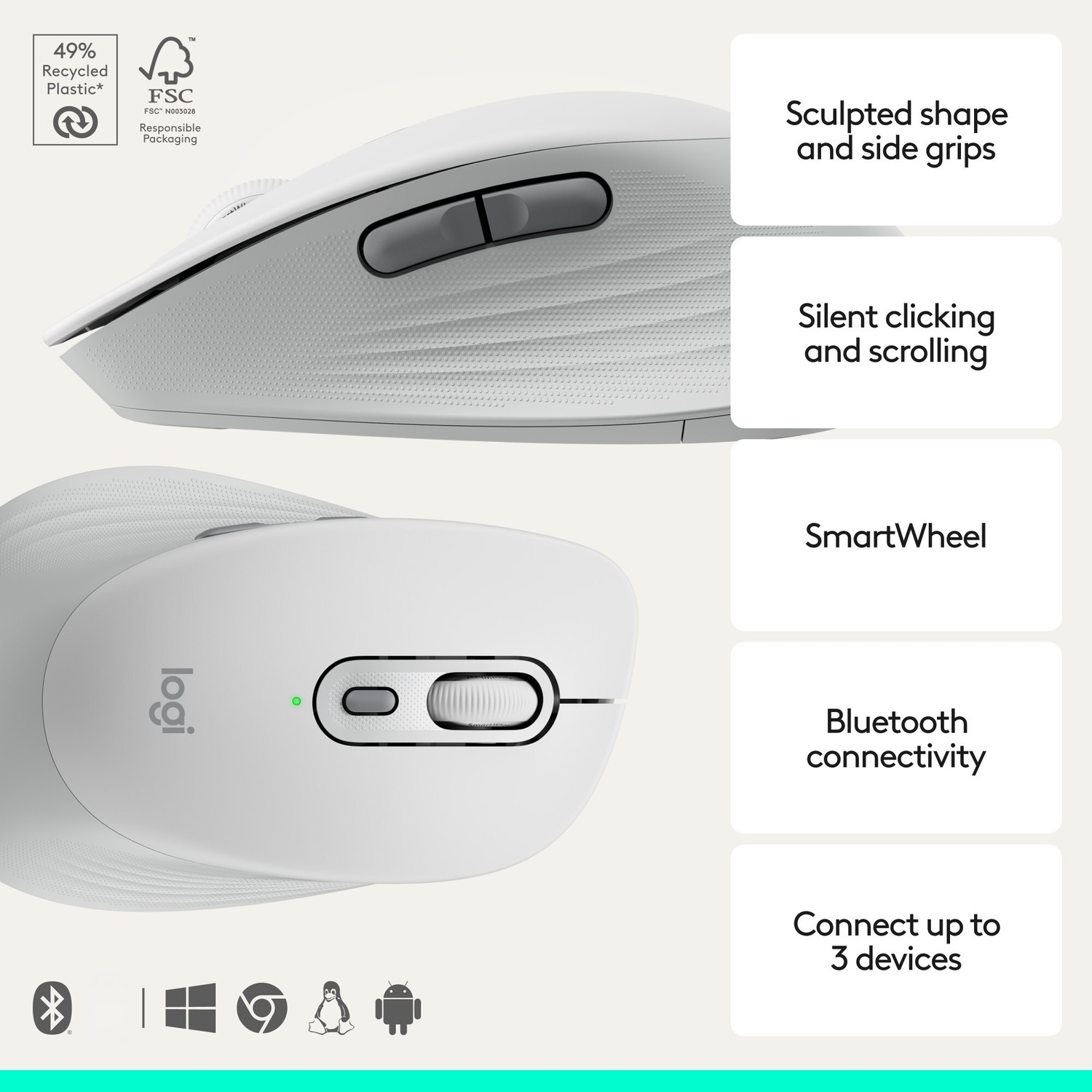 Image of Logitech Signature M840L Ergonomic Optical Mouse