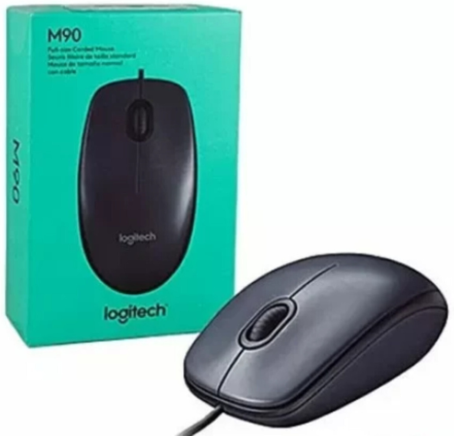 Image of Logitech CORDED MOUSE M90 Wired Ambidextrous Optical Mouse