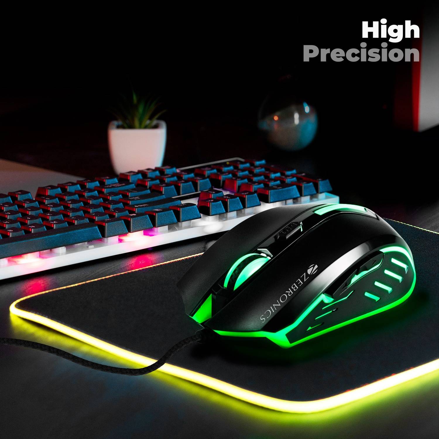 ZEBRONICS Zeb - SNIPER Wired Gaming Mouse, 2400DPI, 6 Buttons, RGB - Image 2