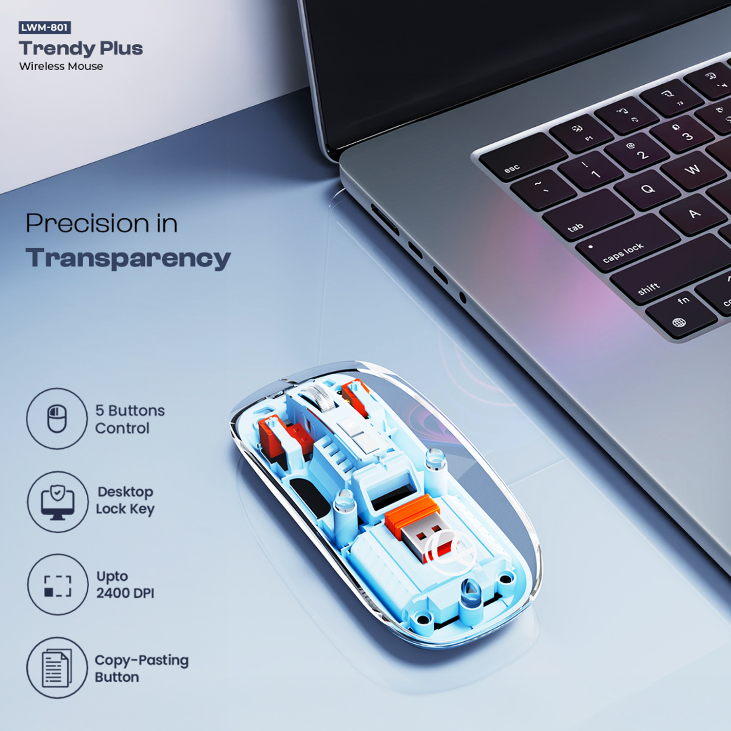 Image of LAPCARE Trendy Plus Ergonomic Optical Mouse