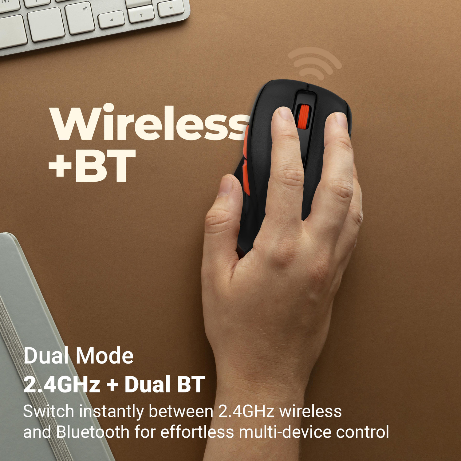 Image of ZEBRONICS Zeb-Curve Ambidextrous Optical Mouse With Bluetooth