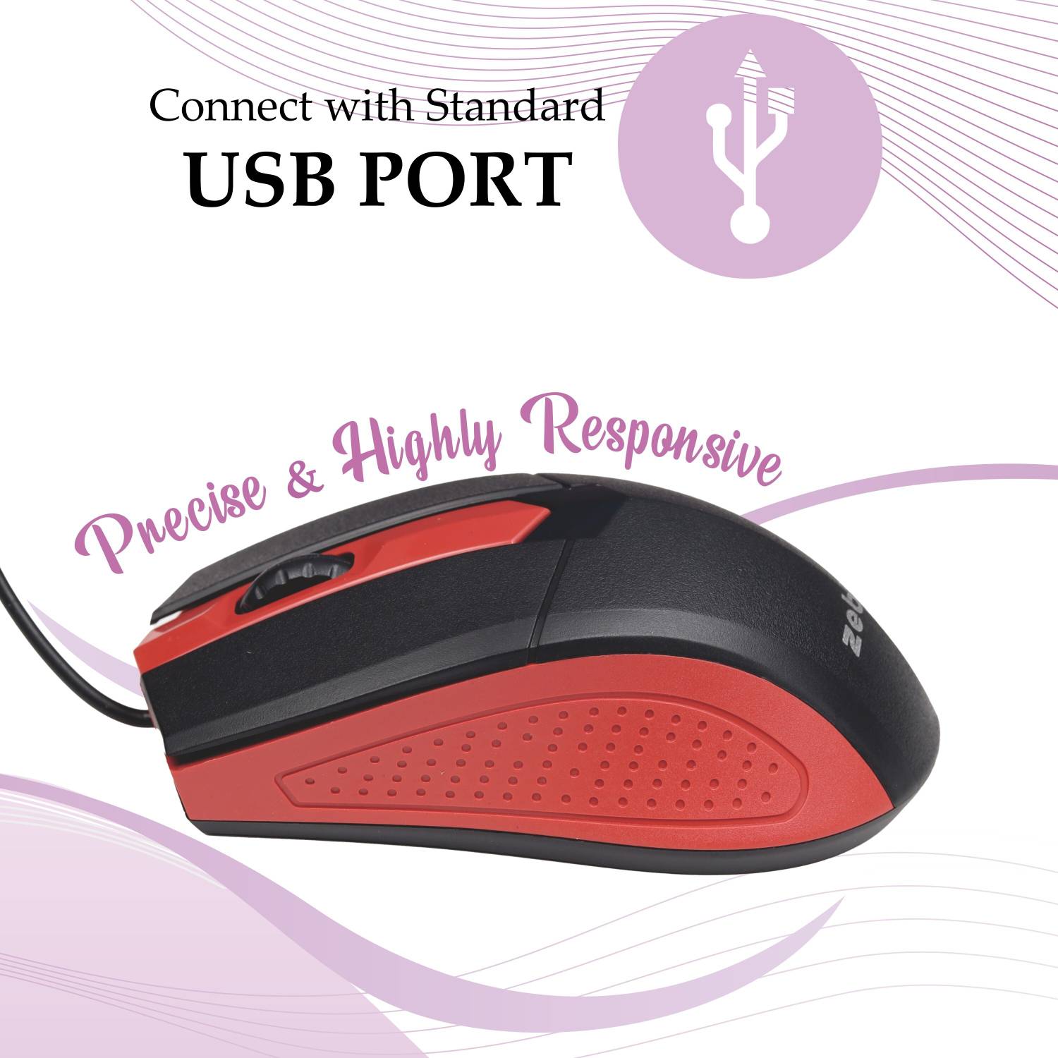 zebion K500 Wired Keyboard + Swag Wired Mouse Wired USB Standard Desktop Keyboard Compatible with Desktop, Laptop, Mac Easy to Use,Plug and Play,Quick, Comfy Durable body - Image 5