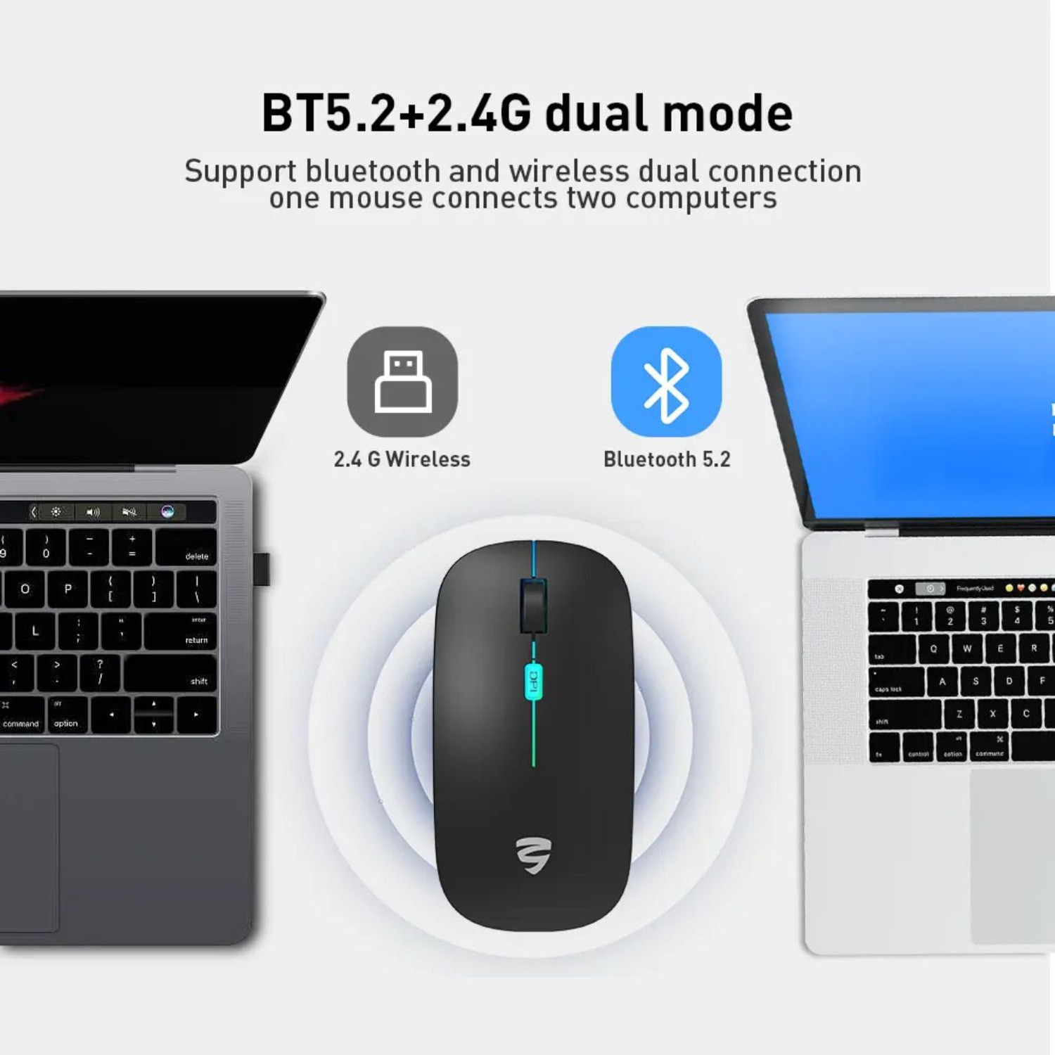 Image of UrbanVolt Ultra Thin Rechargeable Mouse | Type-C Charging | Silent & Compact Design Ergonomic Optical Gaming Mouse