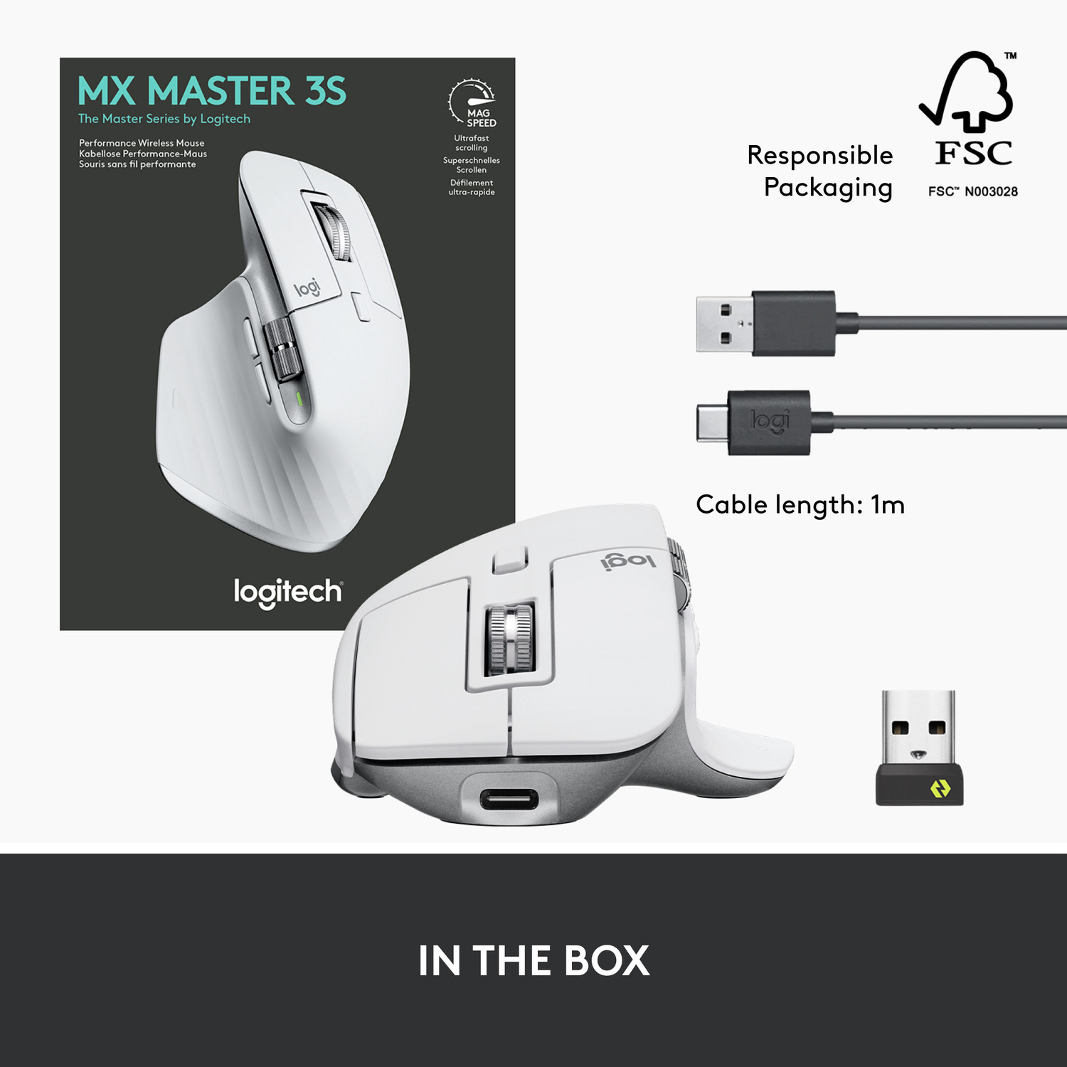 Image of Logitech MX Master 3s Right Handed Optical Mouse
