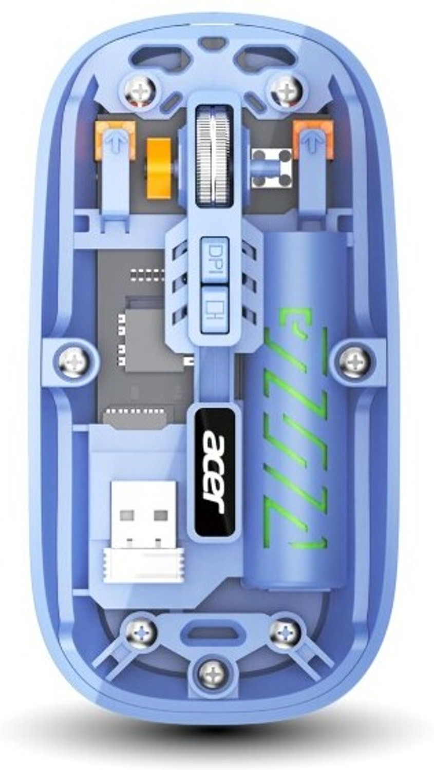 Image of Acer Clearview Transparent Ambidextrous Optical Gaming Mouse With Bluetooth