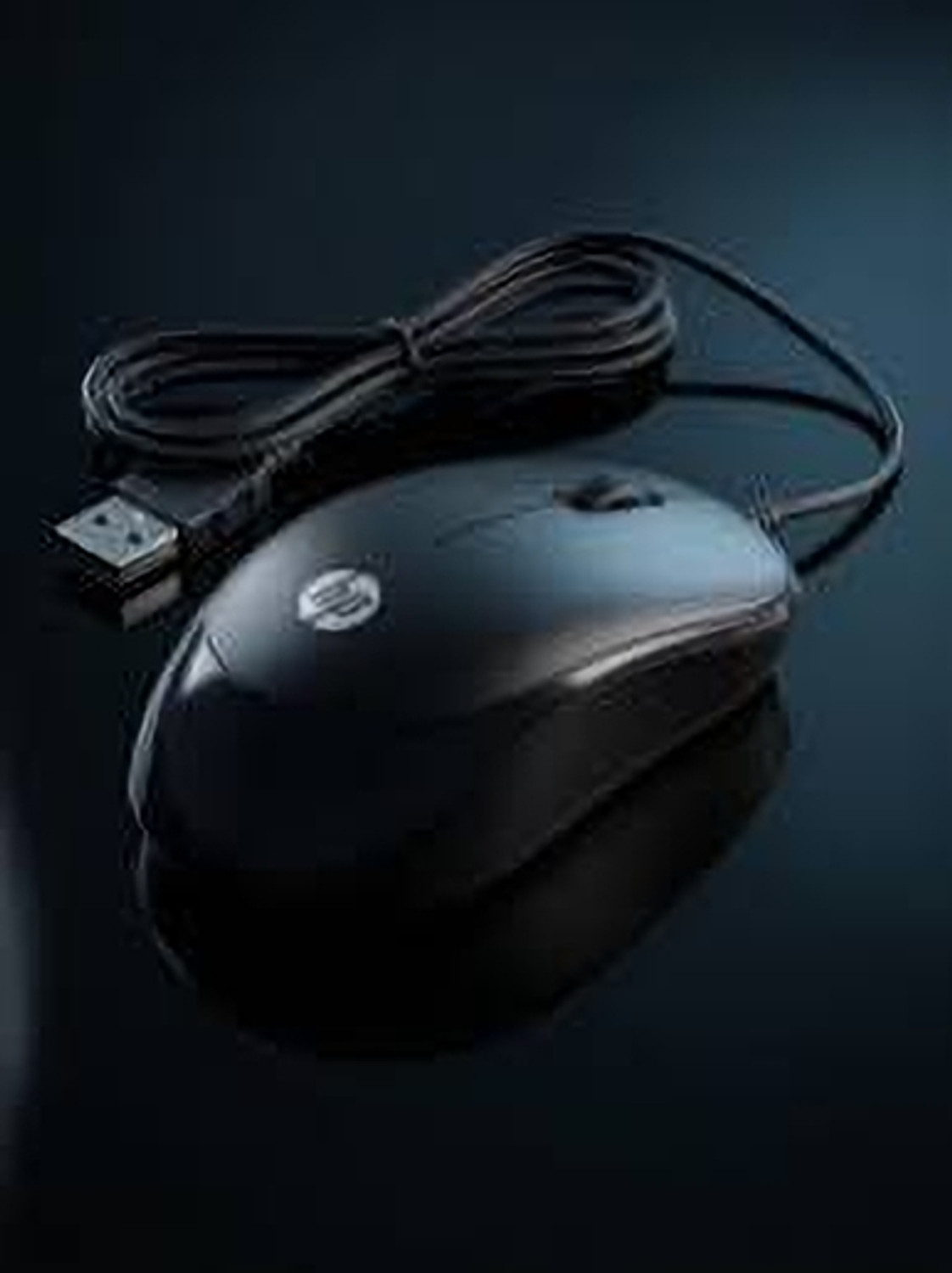Image of HP 115 Wired Mouse Wired Ambidextrous Optical Mouse (USB 2.0, Black)